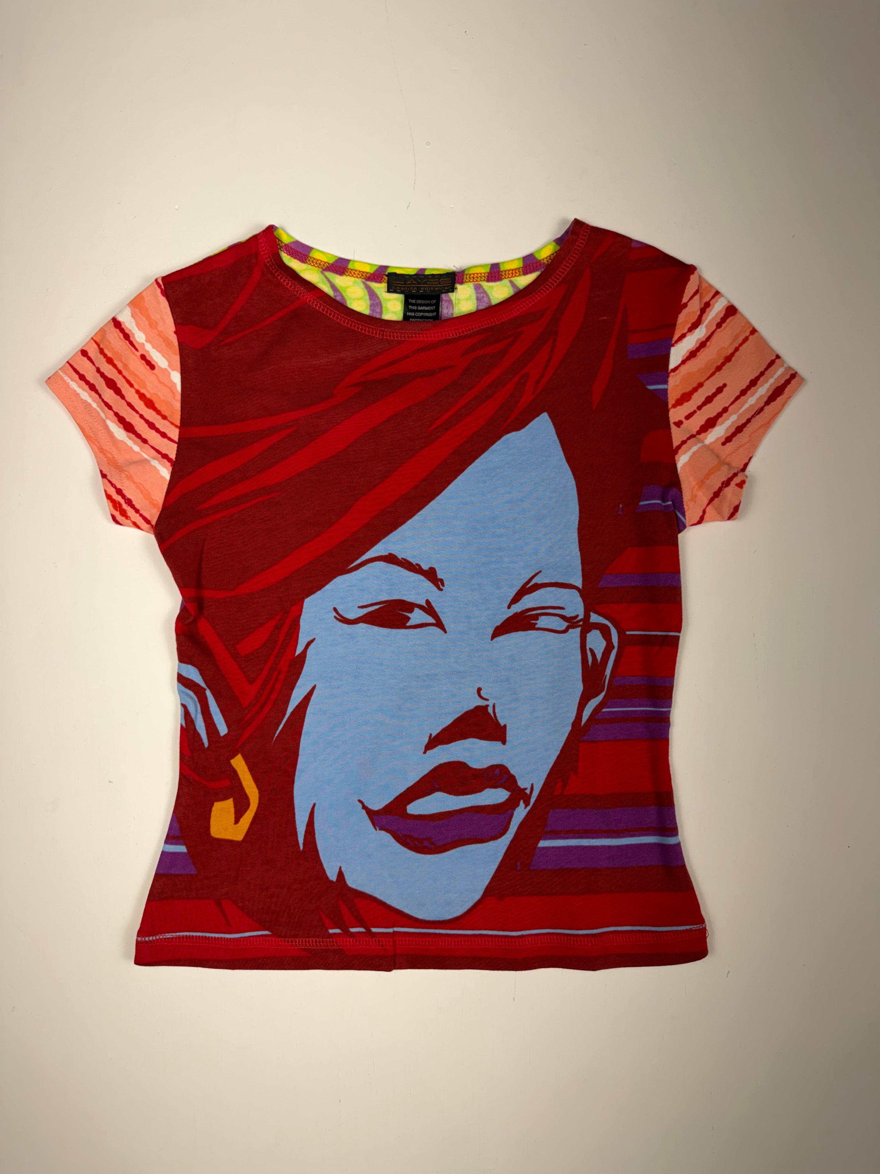 Custo Hayes Abstract Portrait Femme Top