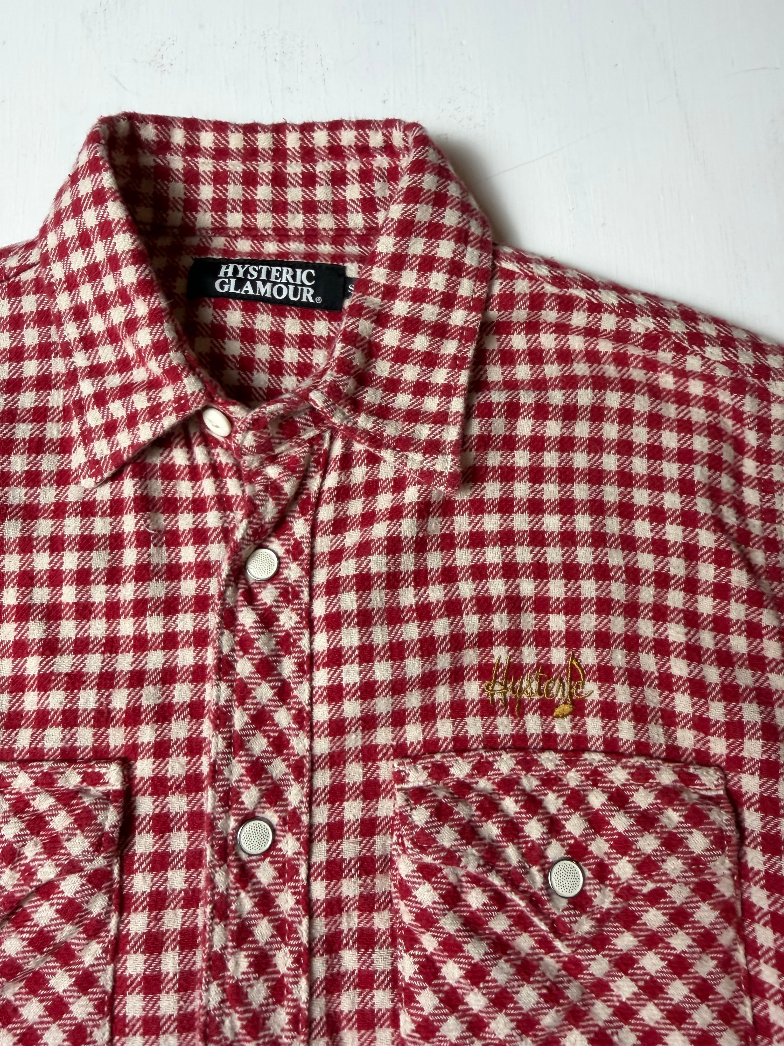 Red/ White Hysteric Glamour Flannel Button Up