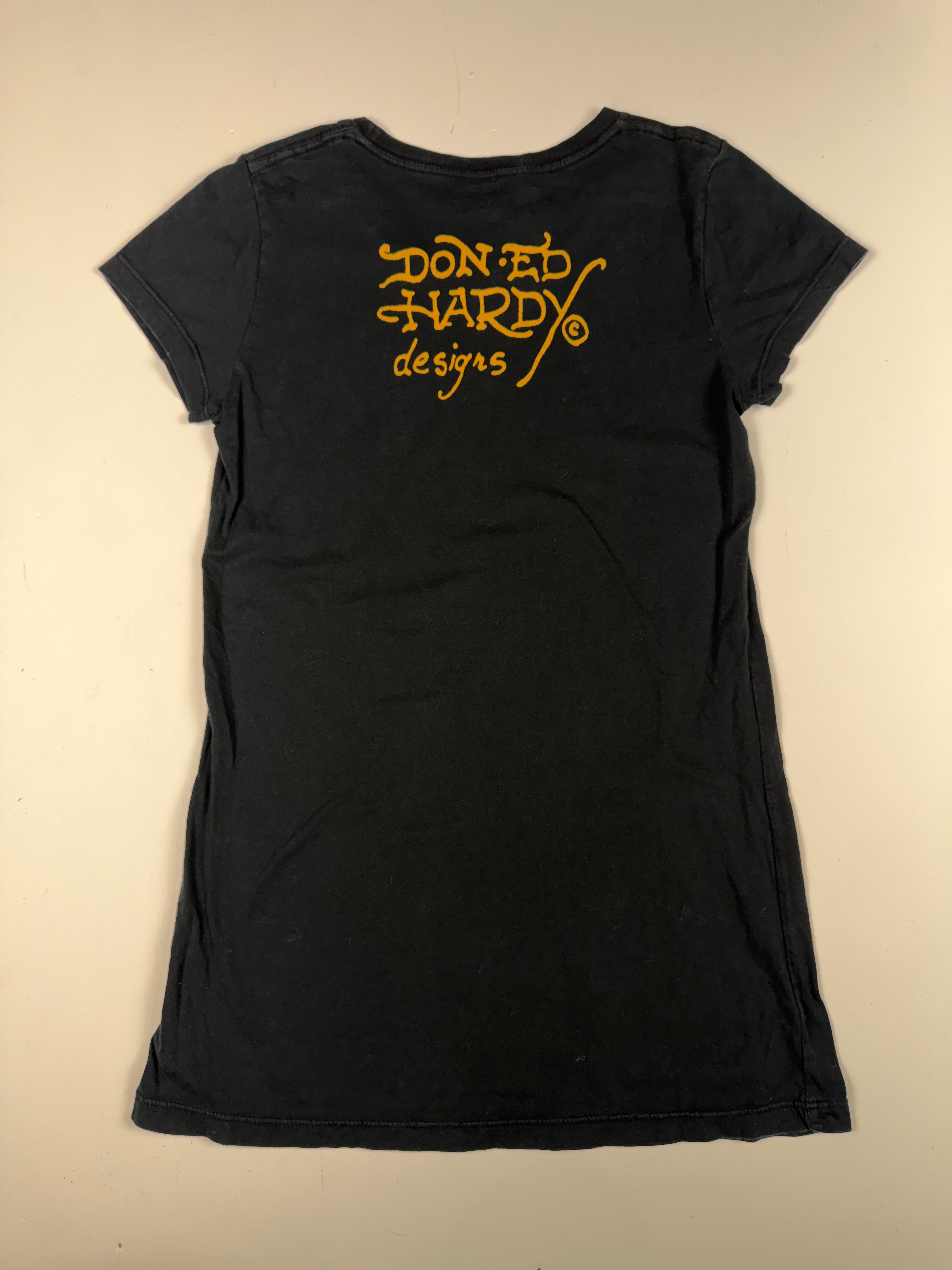 Black Ed Hardy Cross Femme Tee