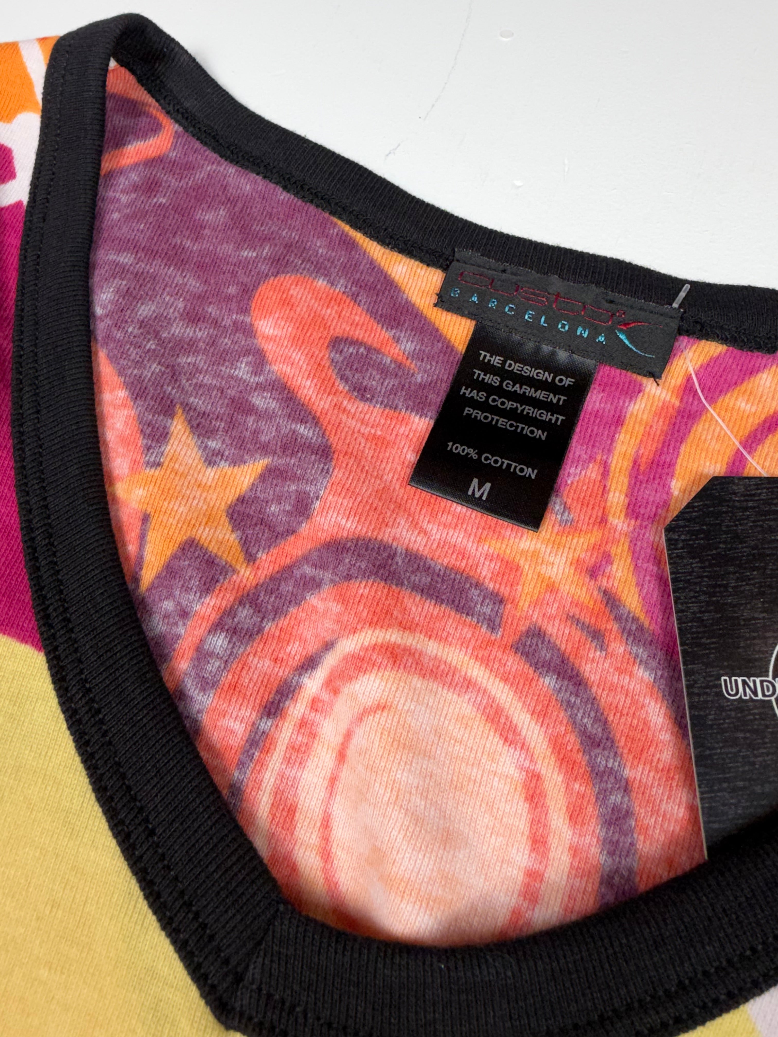 Pink Custo Hayes Abstract Portrait Femme Tank Top