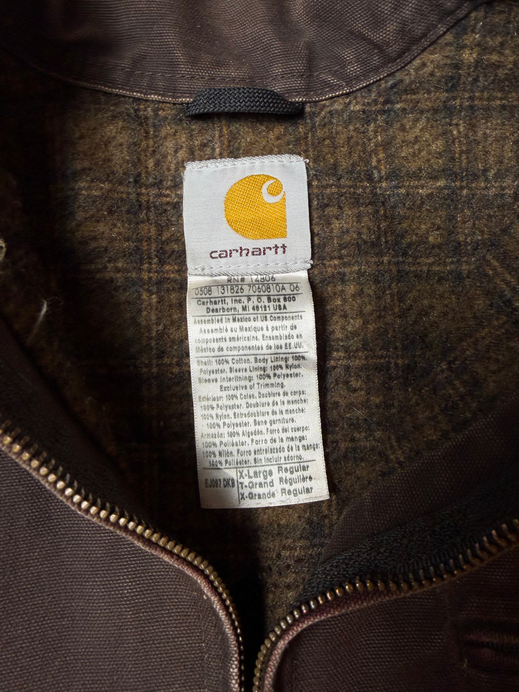 Brown Carharrt Detroit Jacket XL