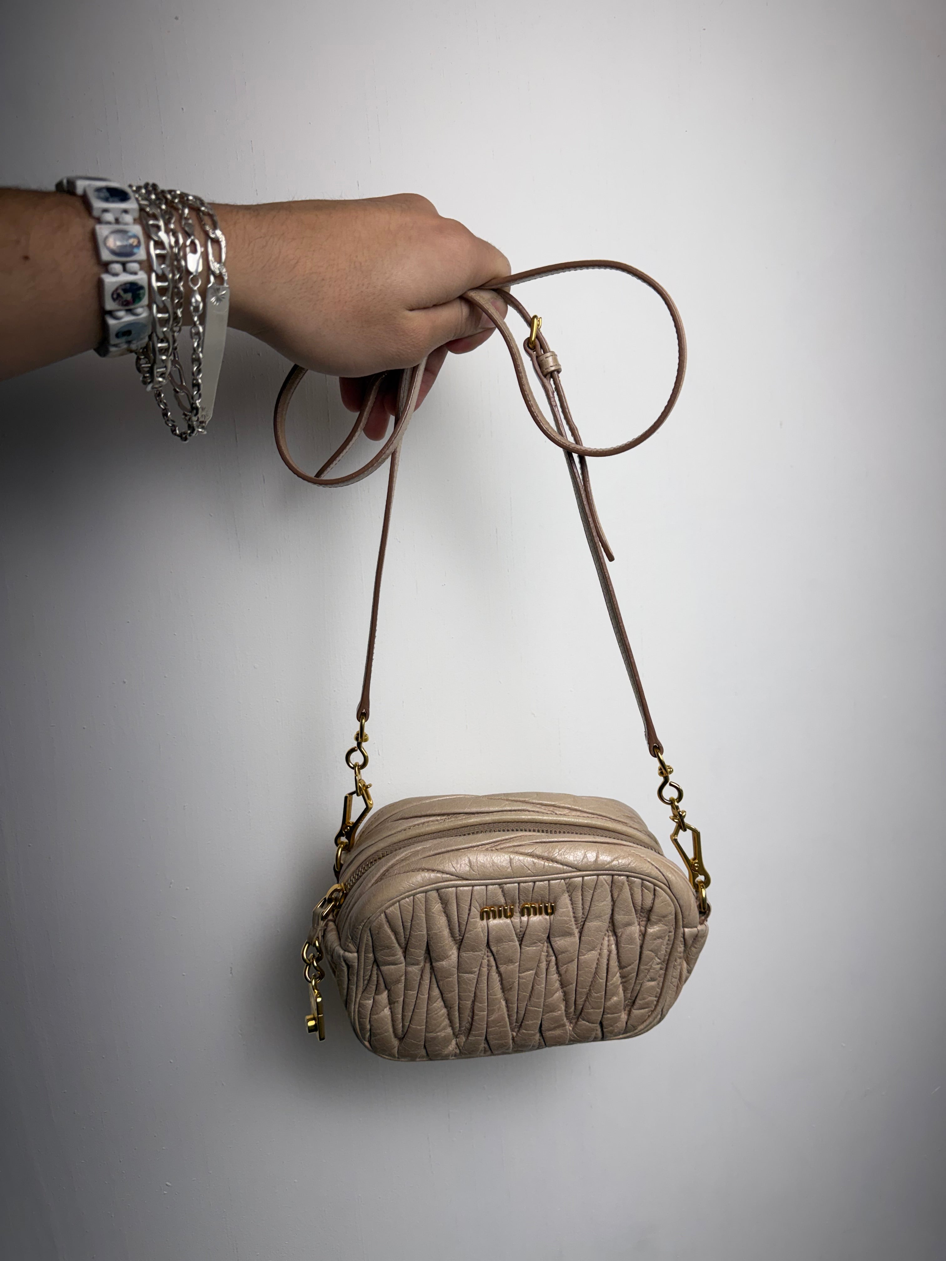 Miu Miu  Leather Crossbody Bag