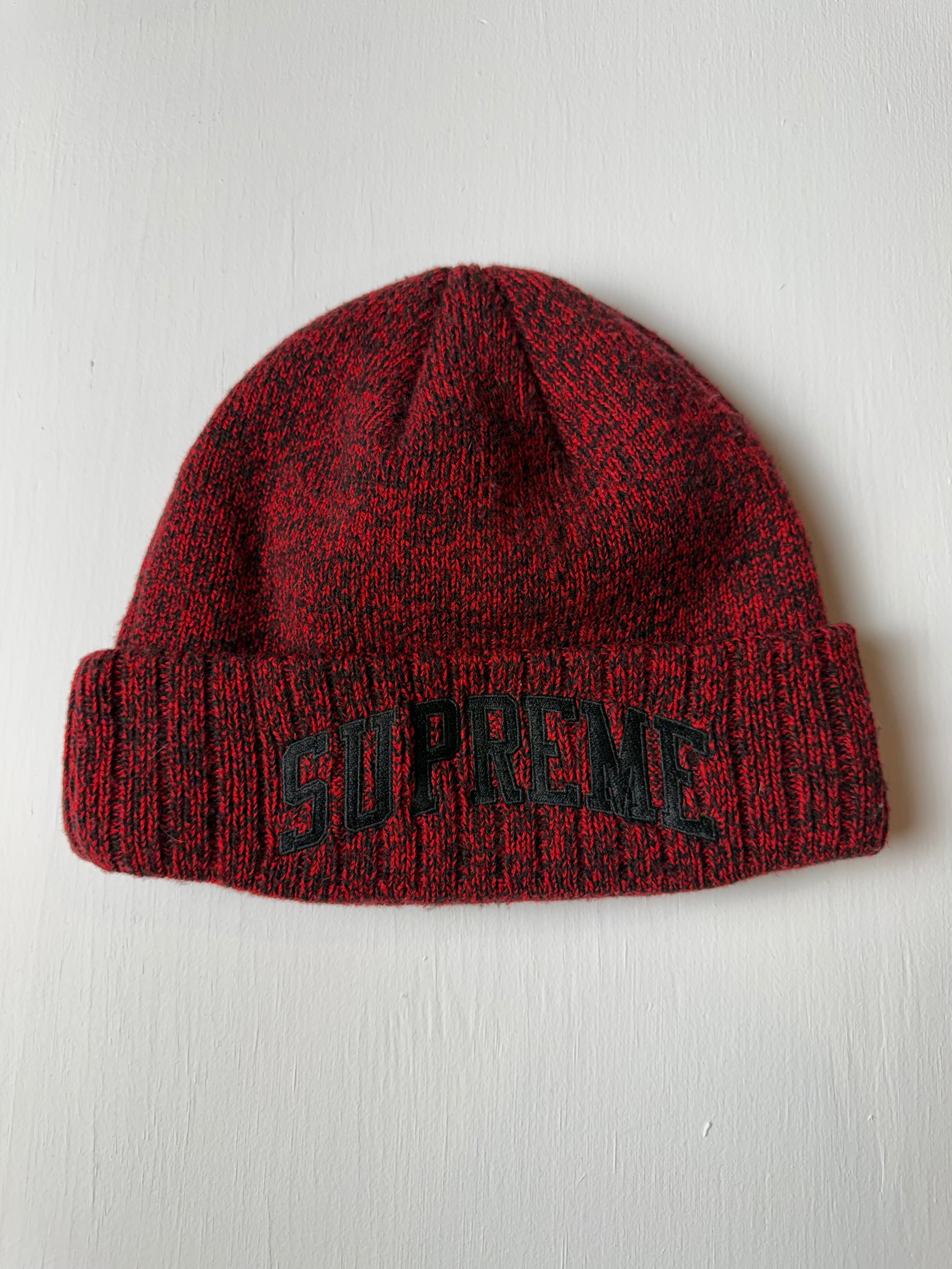 Red Supreme New Era Beanie
