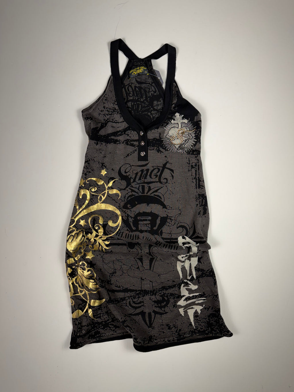 Black Y2K Angel Wings Style Dress