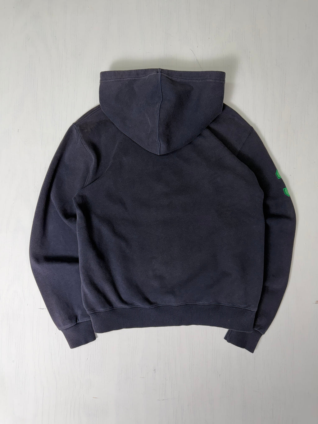 Black Faded Big Pony Polo Hoodie