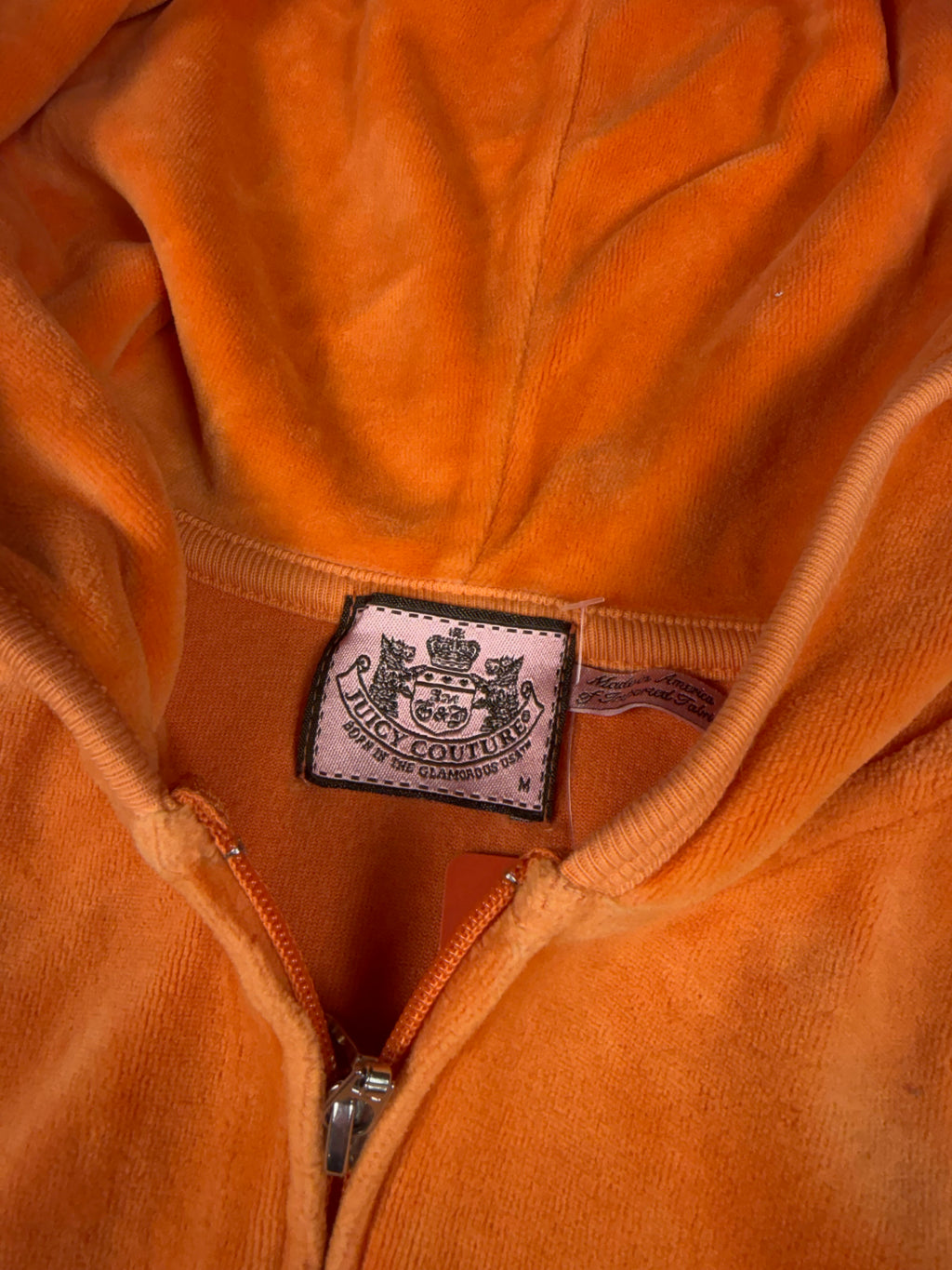 Orange Juicy Couture Zip Up Hoodie