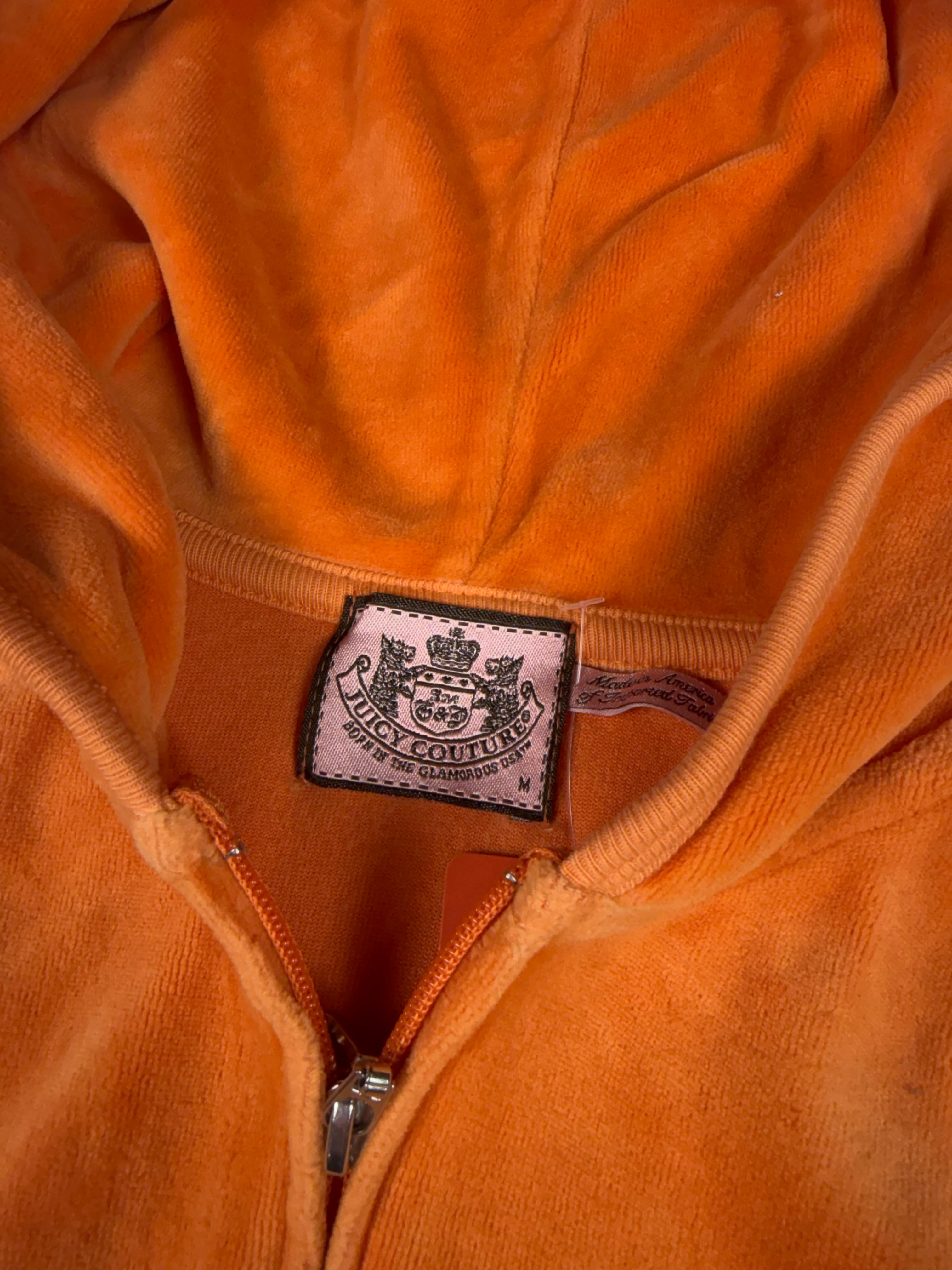 Orange Juicy Couture Zip Up Hoodie