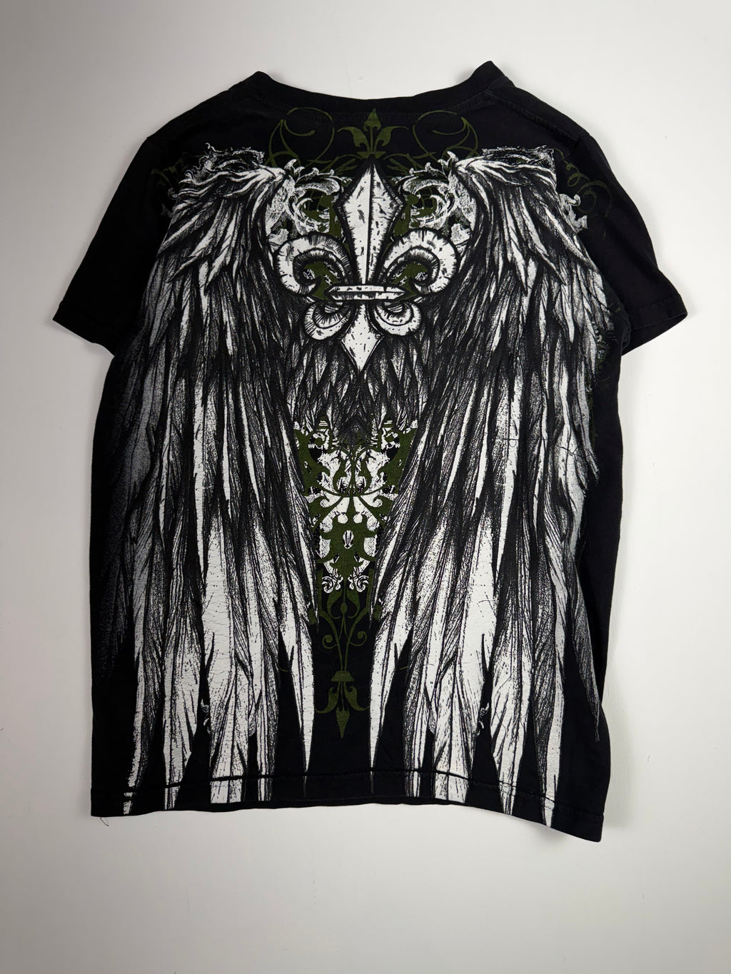 Black Y2K Angel Wings Femme Shirt