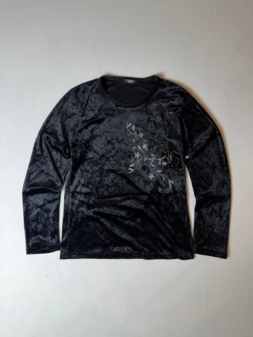 Black Velour Tornado Mart Longsleeve