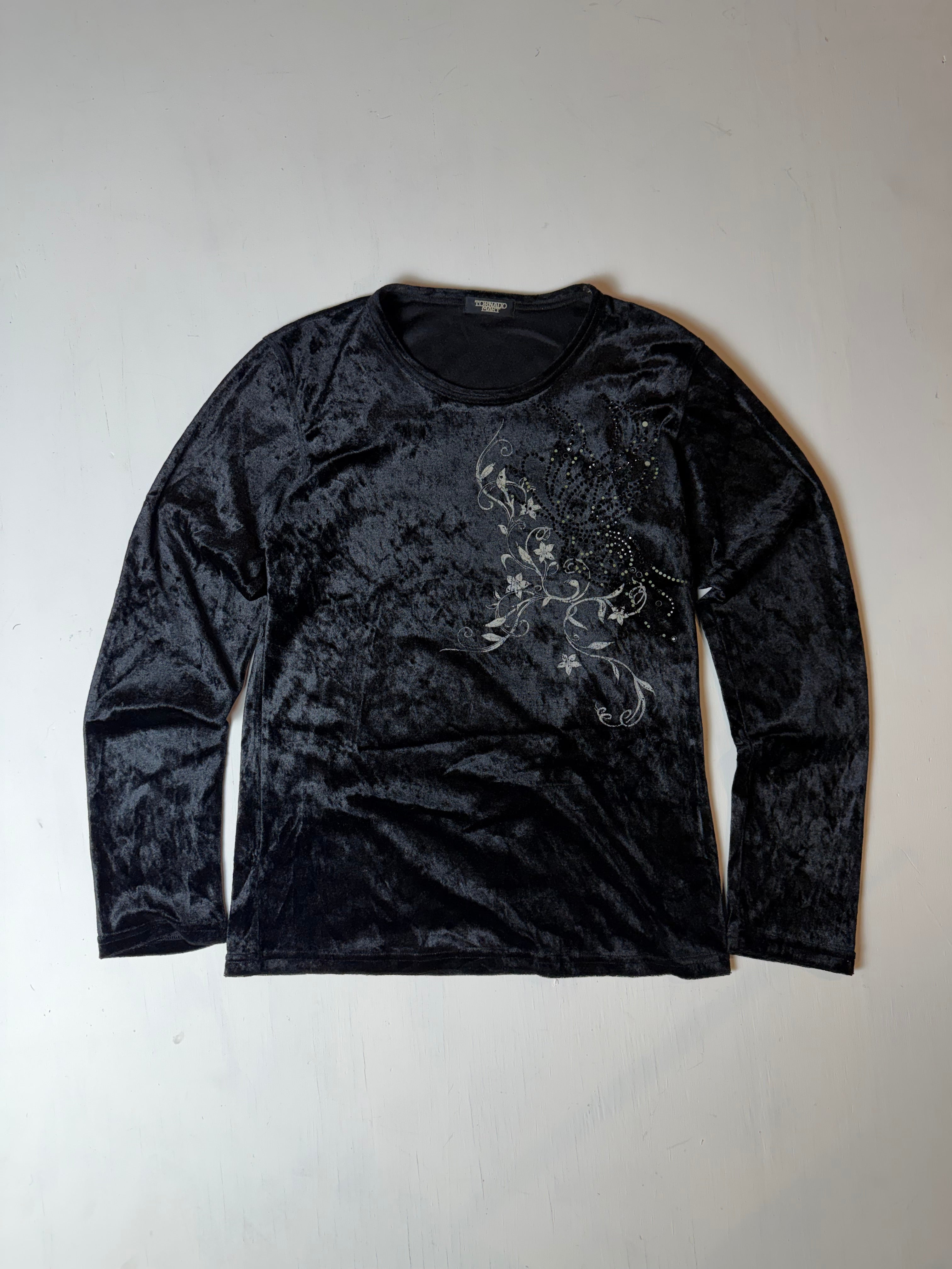 Black Velour Tornado Mart Longsleeve