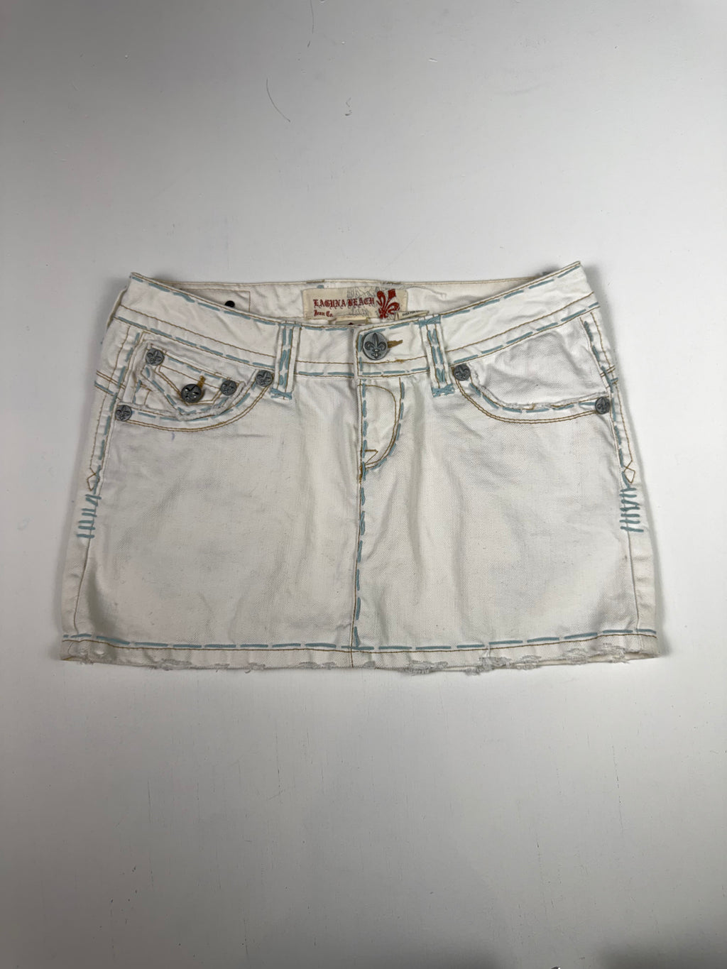 White Y2K Mini Skirt