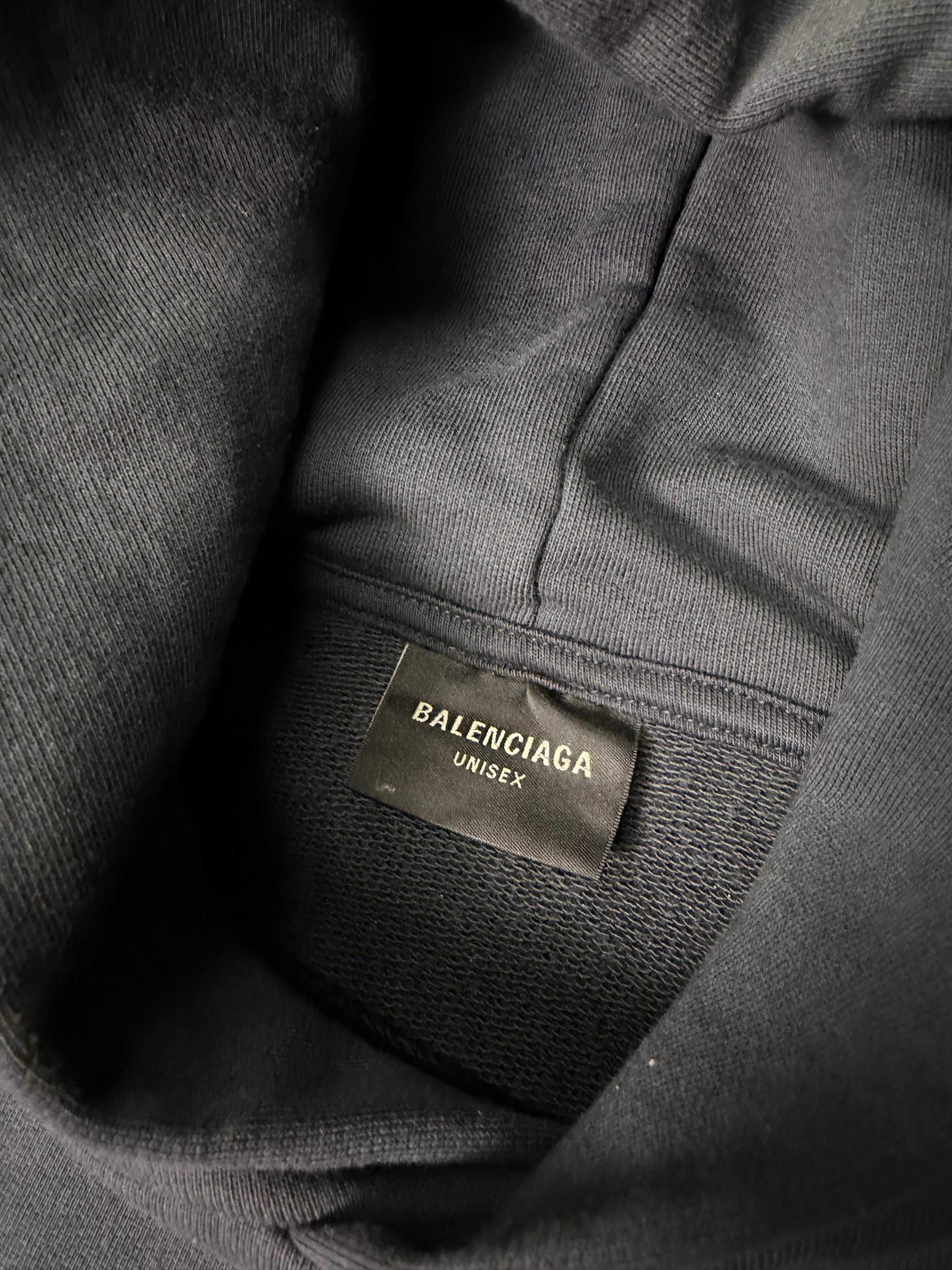 Black Balenciaga 3B Sports Icon Hoodie