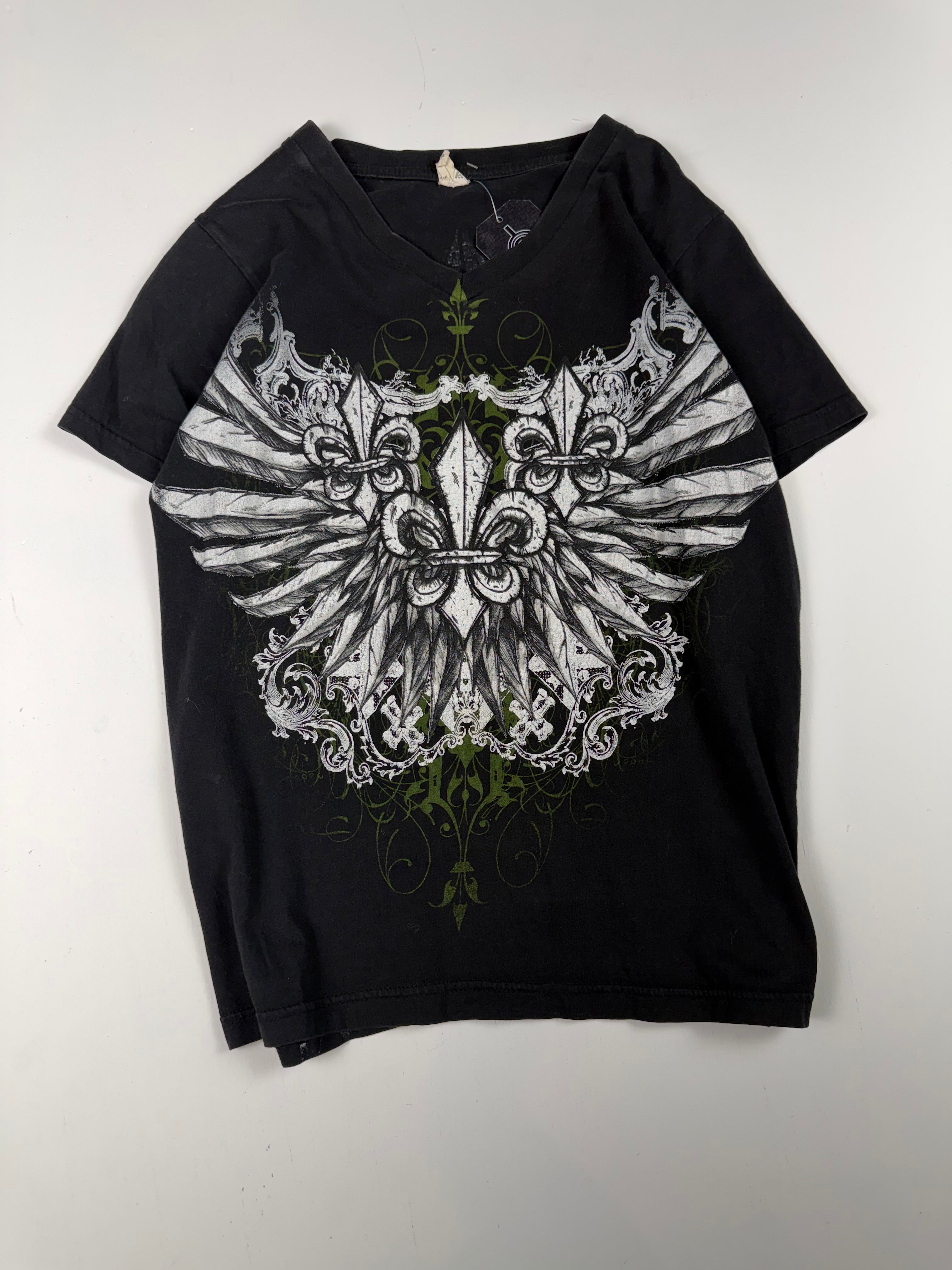 Black Y2K Angel Wings Femme Shirt