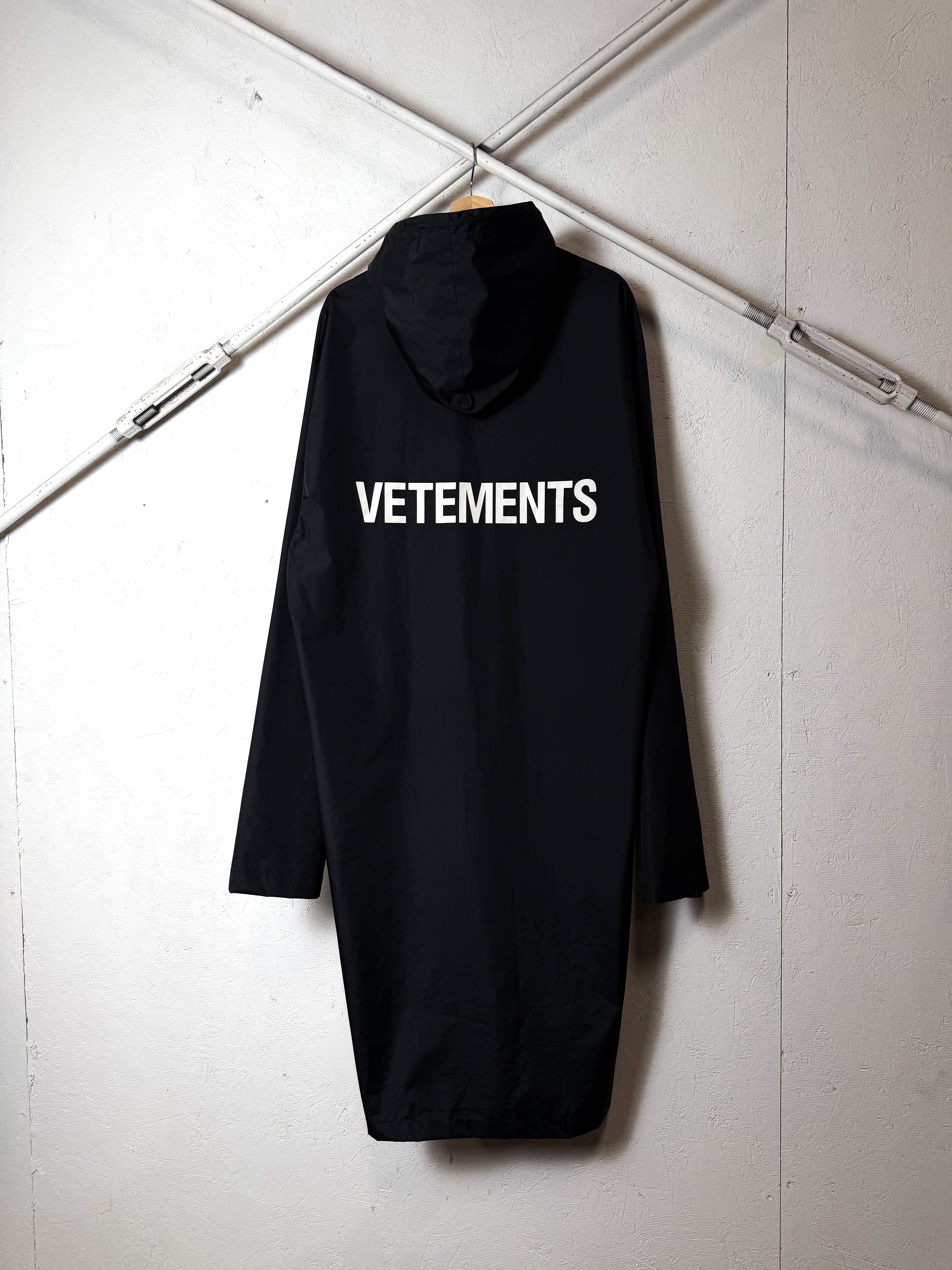 Vetements 2016 Black Rain Coat