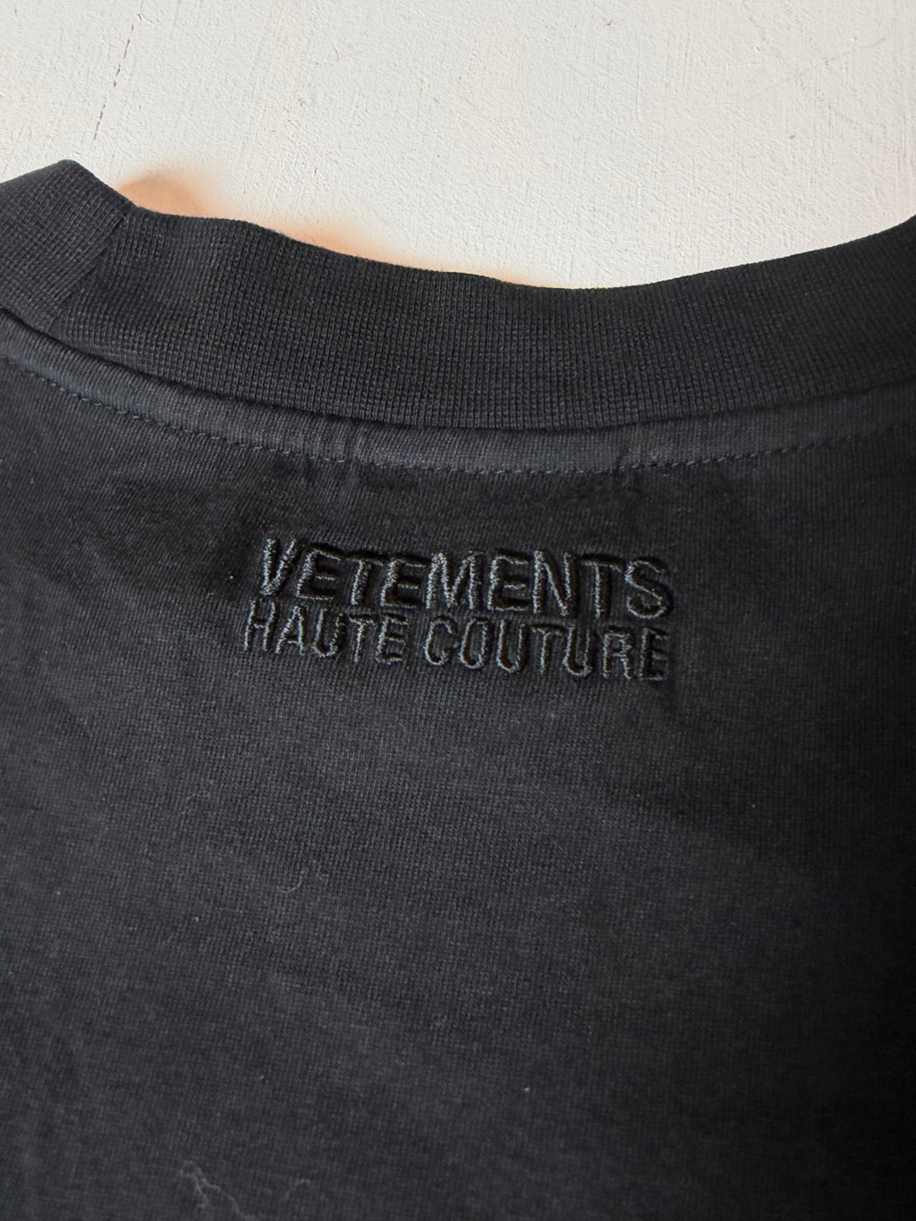 Black Vetements Haute Couture Italy Flag Tee