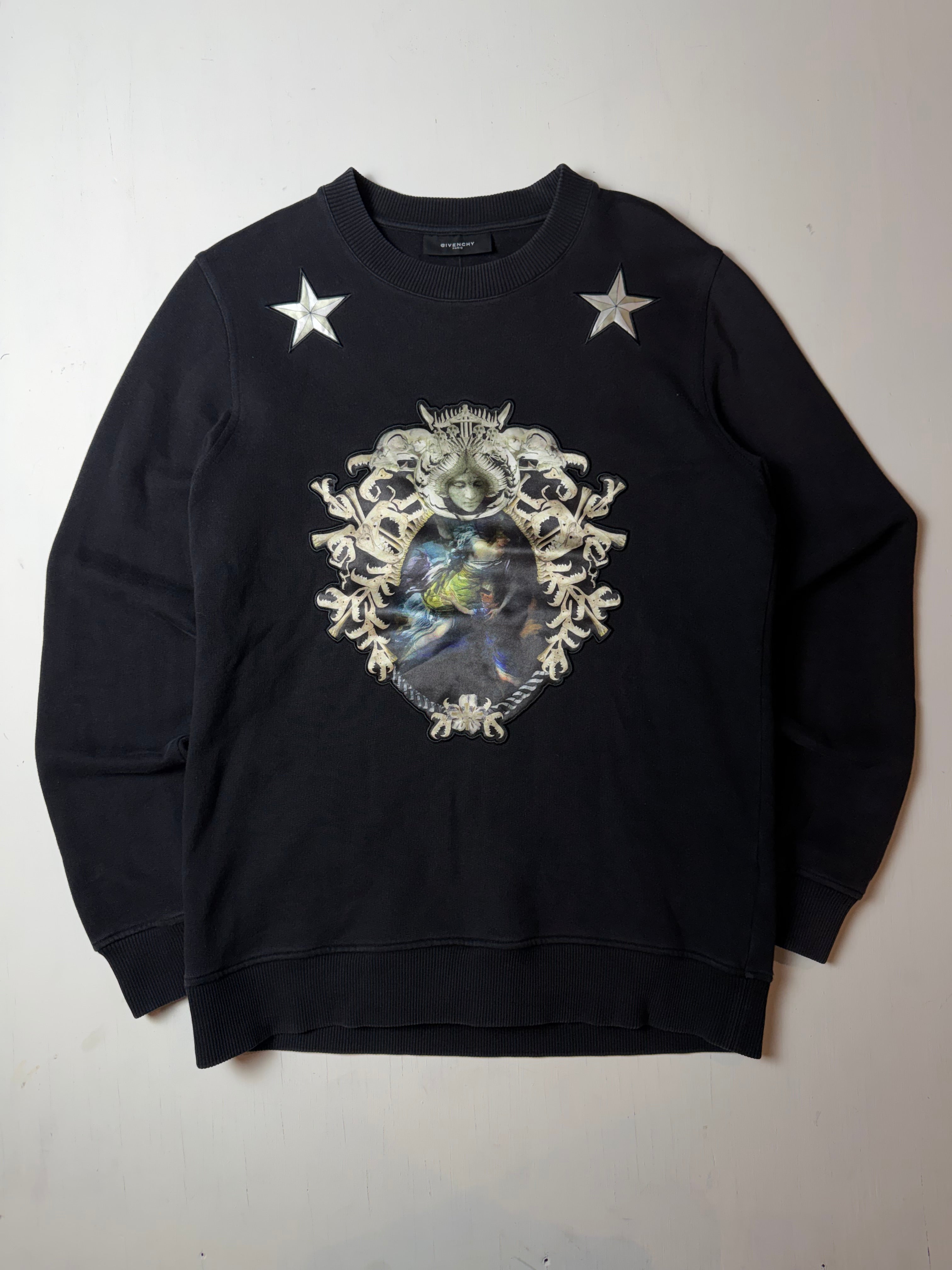 Black Givenchy Star & Crest Crewneck