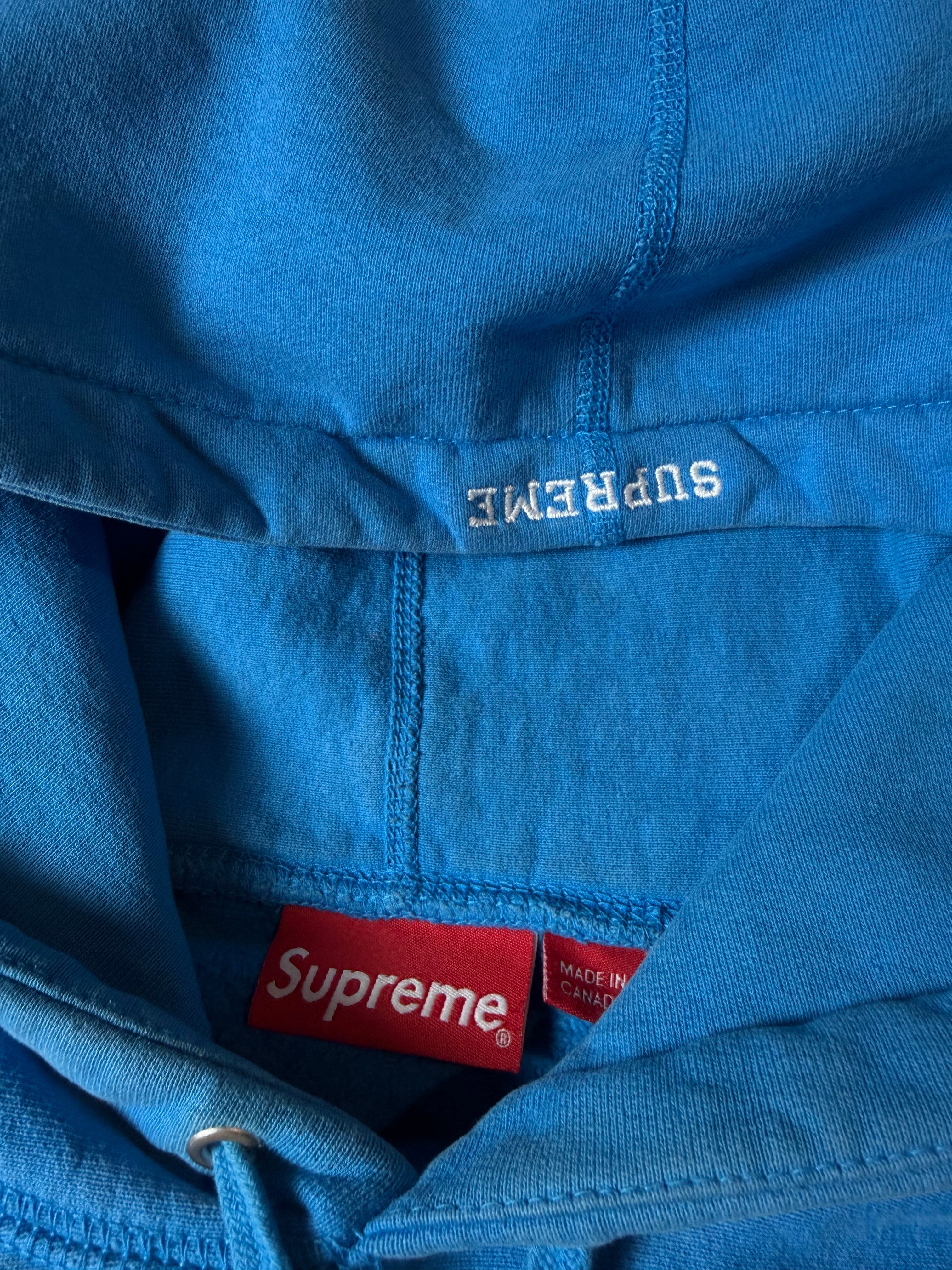 Blue Supreme S Embroidery Hoodie