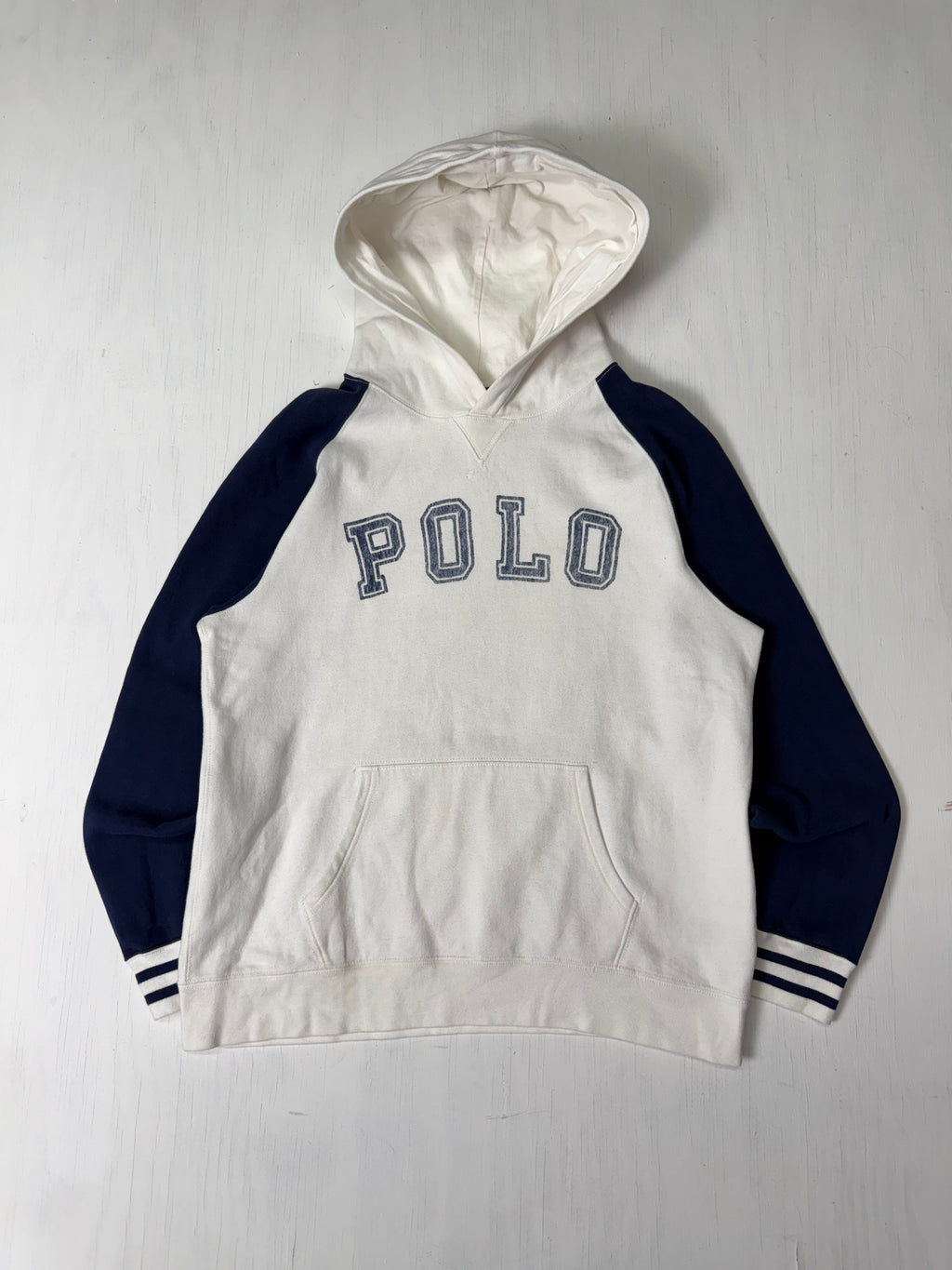 White Polo Arc Logo Hoodie