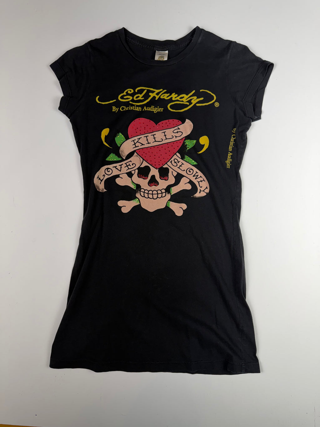 Black Ed Hardy Femme Tee
