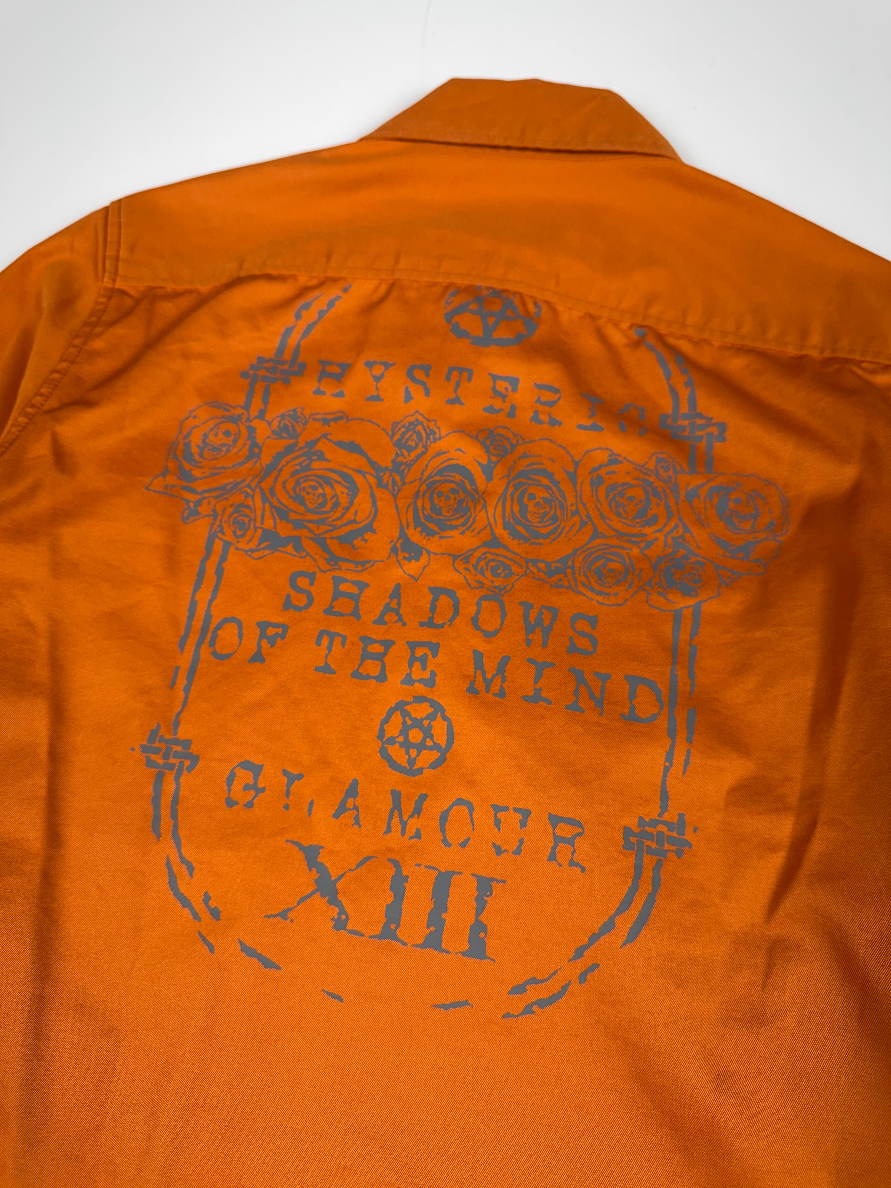 Orange Hysteric Shadows Of The Mind Femme Button Up