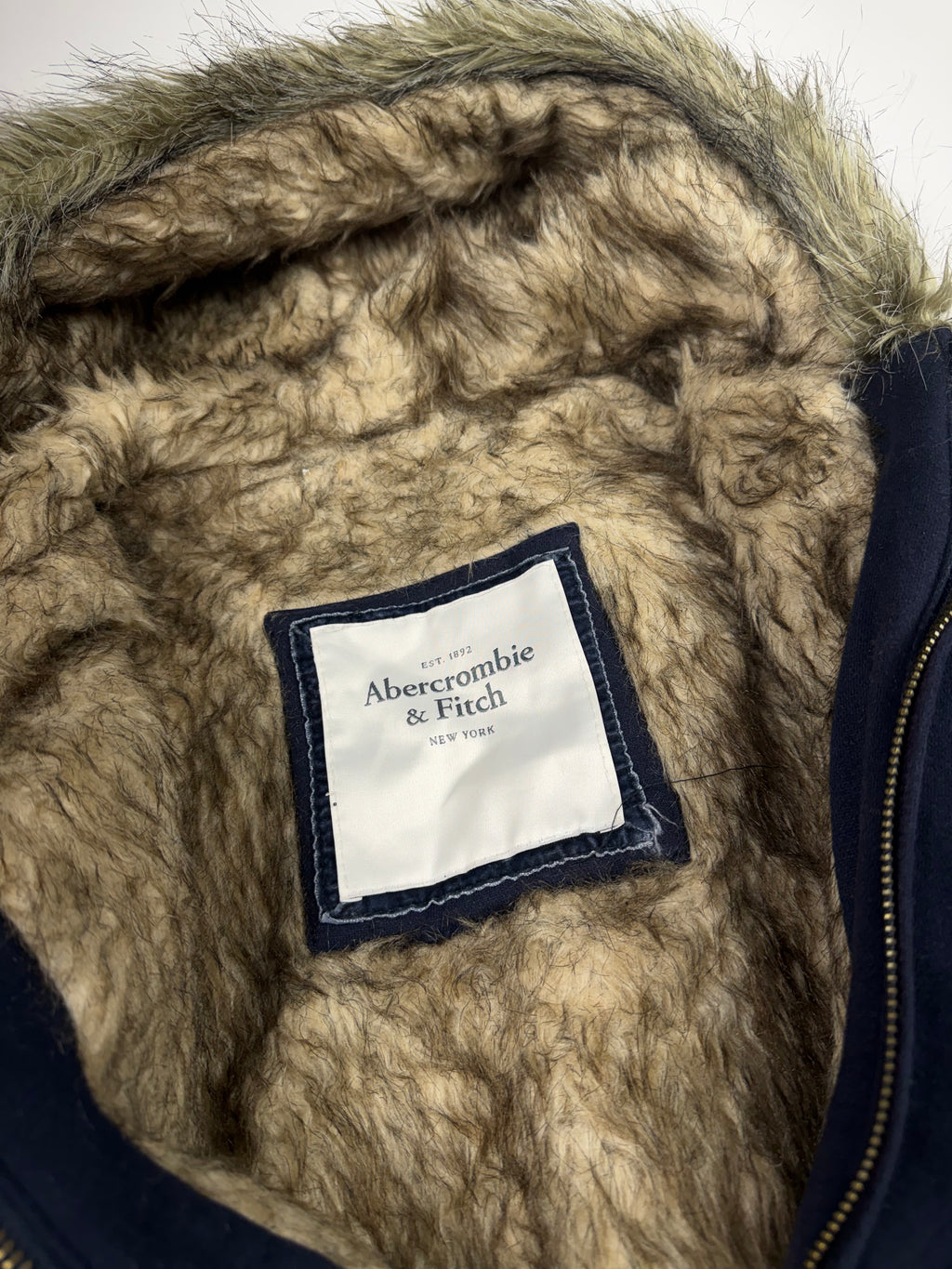 Abercrombie Sherpa Zip Up Hoodie
