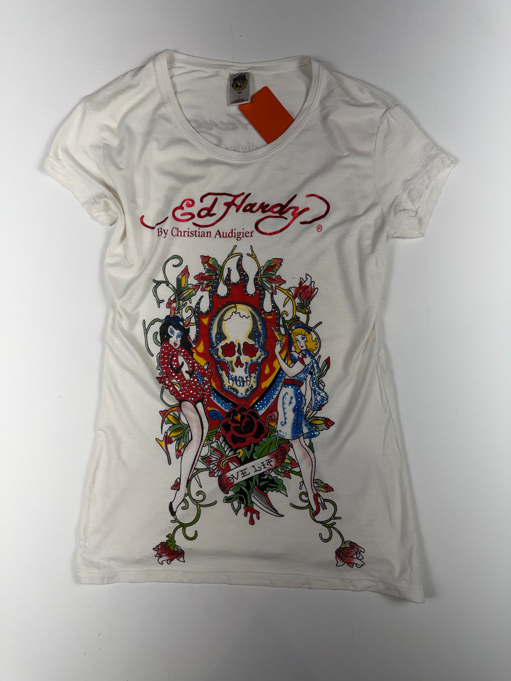 White Ed Hardy Femme Top