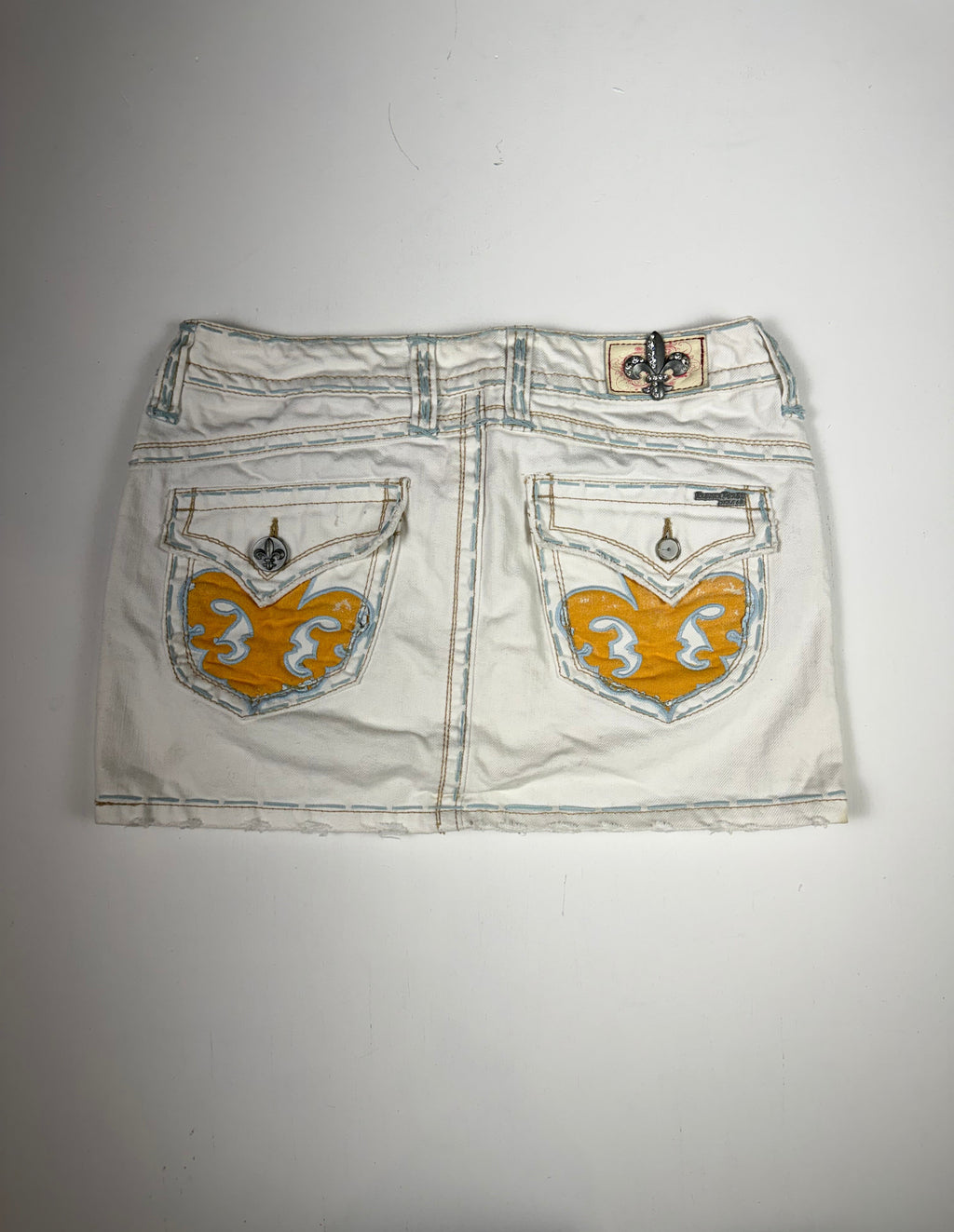 White Y2K Mini Skirt