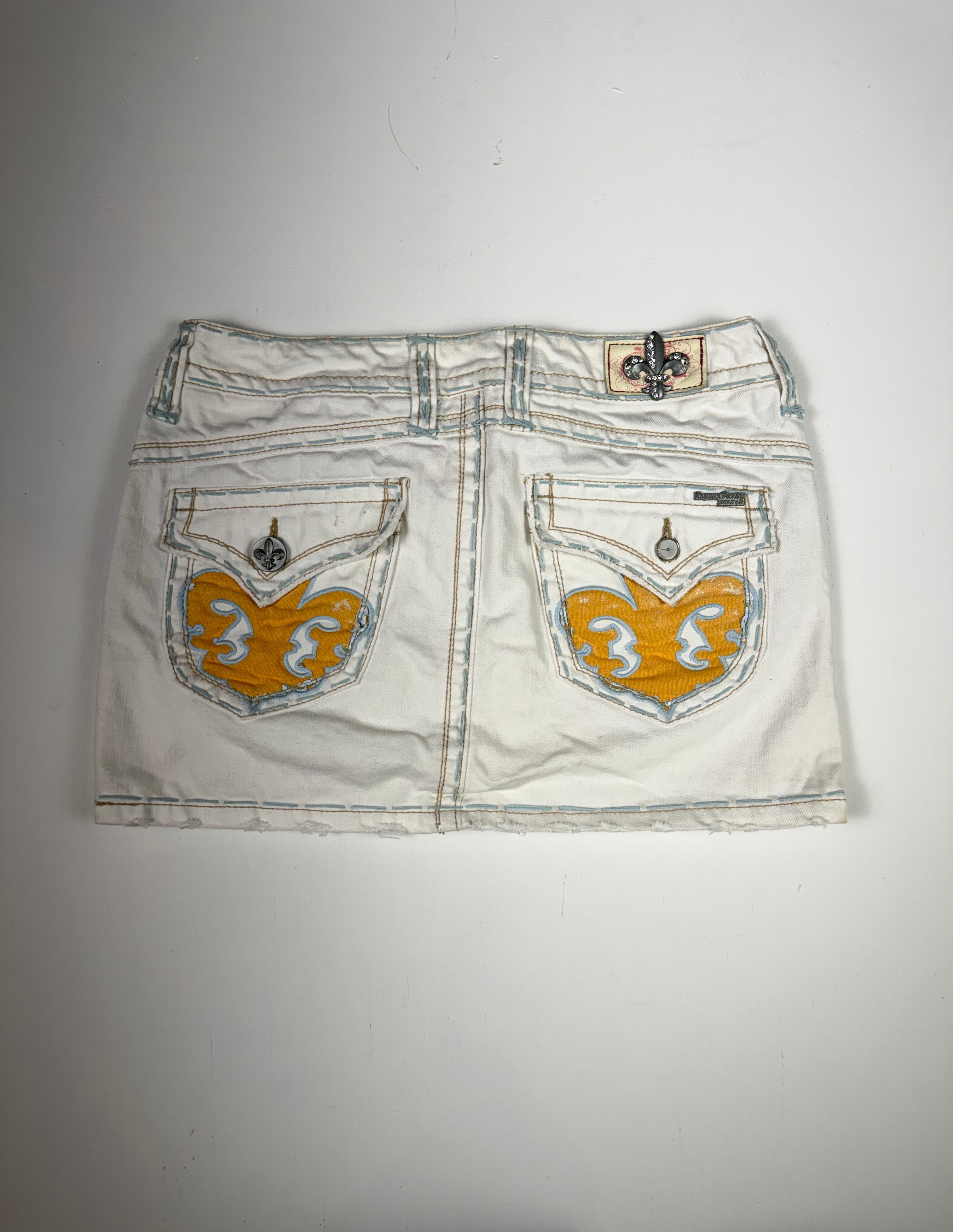 White Y2K Mini Skirt