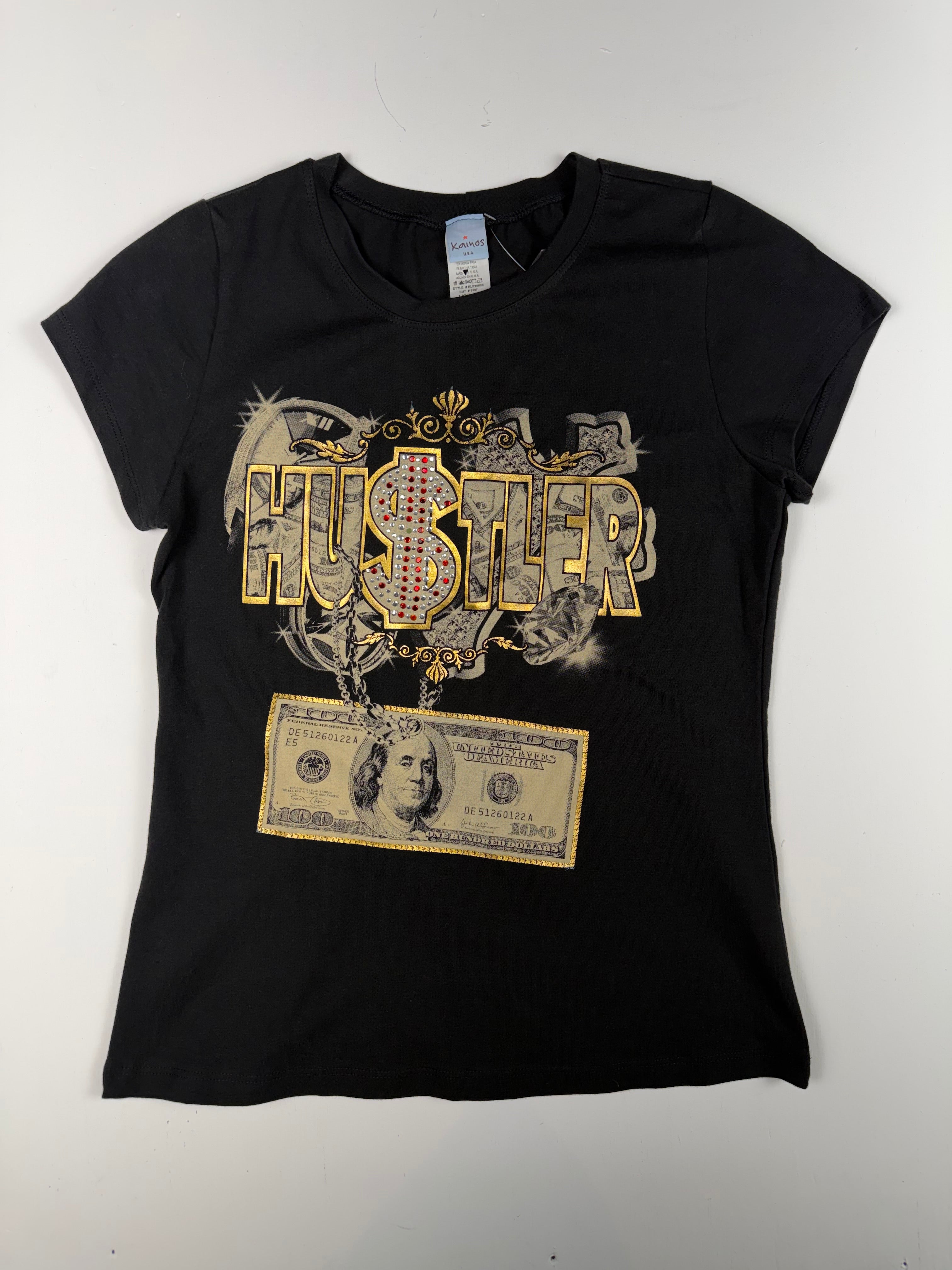 Black Y2K Hustler Femme Tee