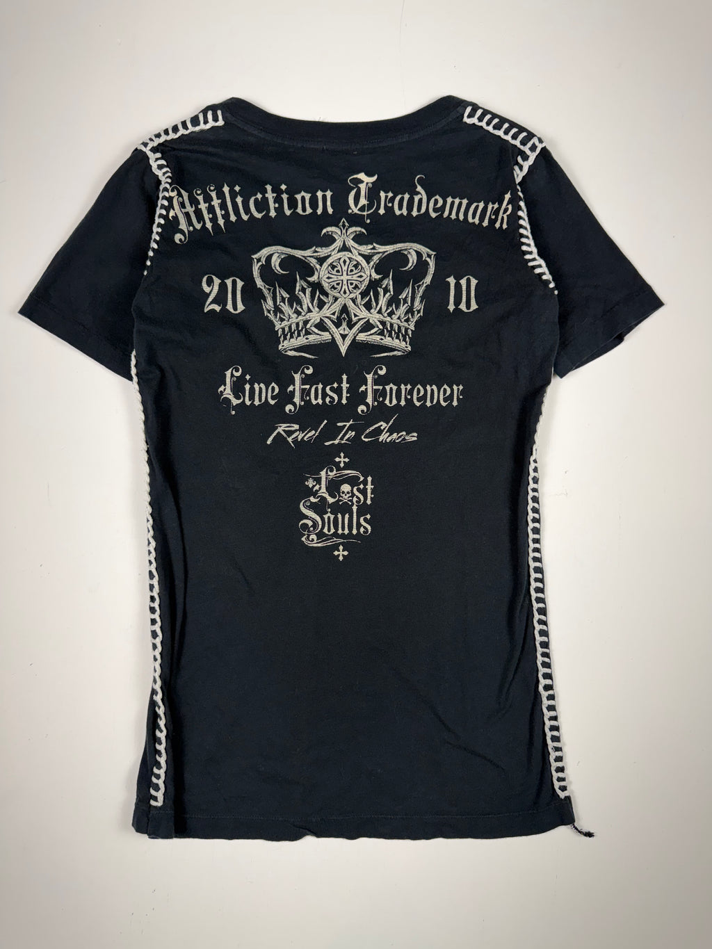 Black Affliction Over Stitch Femme Tee