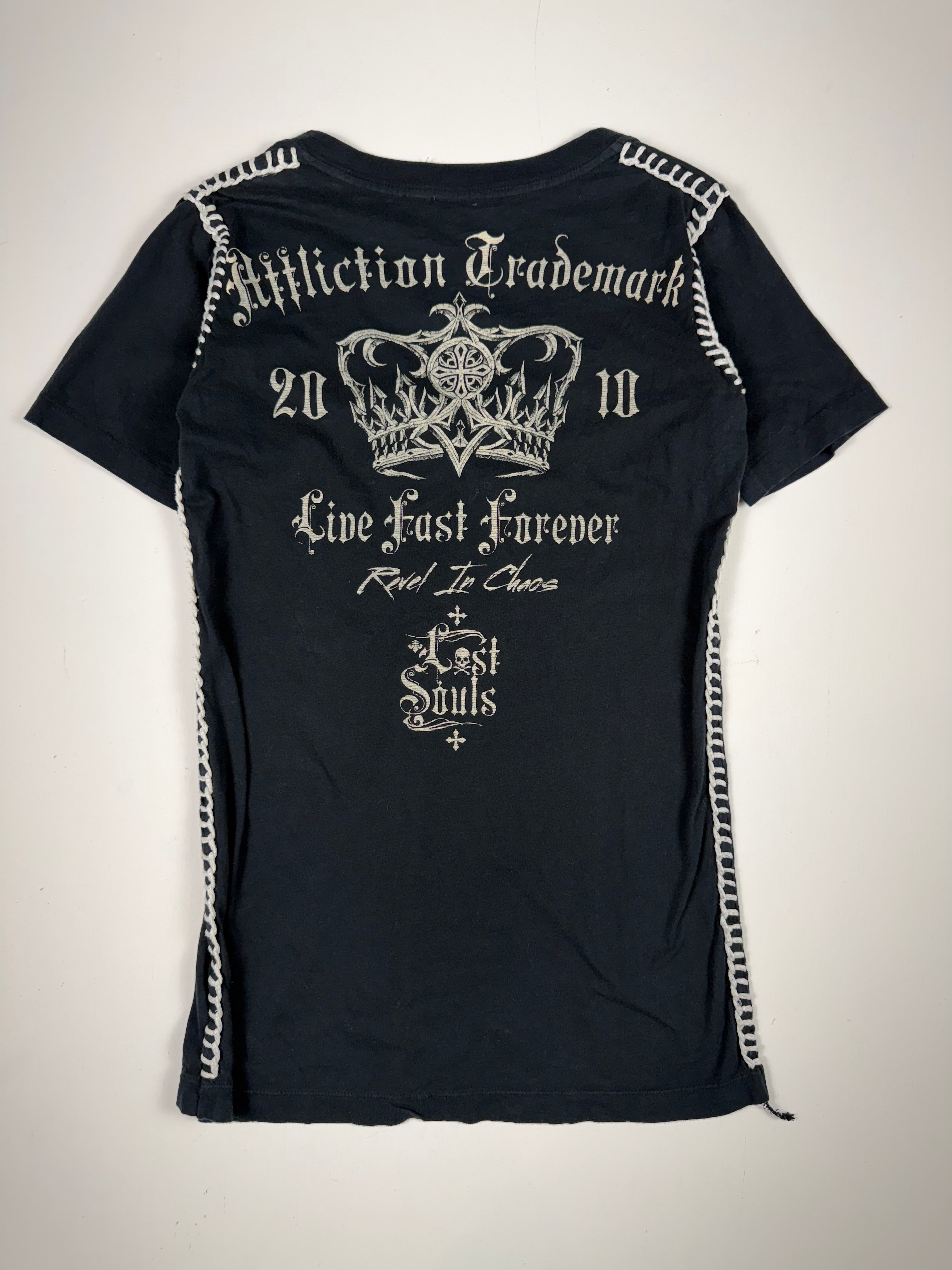 Black Affliction Over Stitch Femme Tee