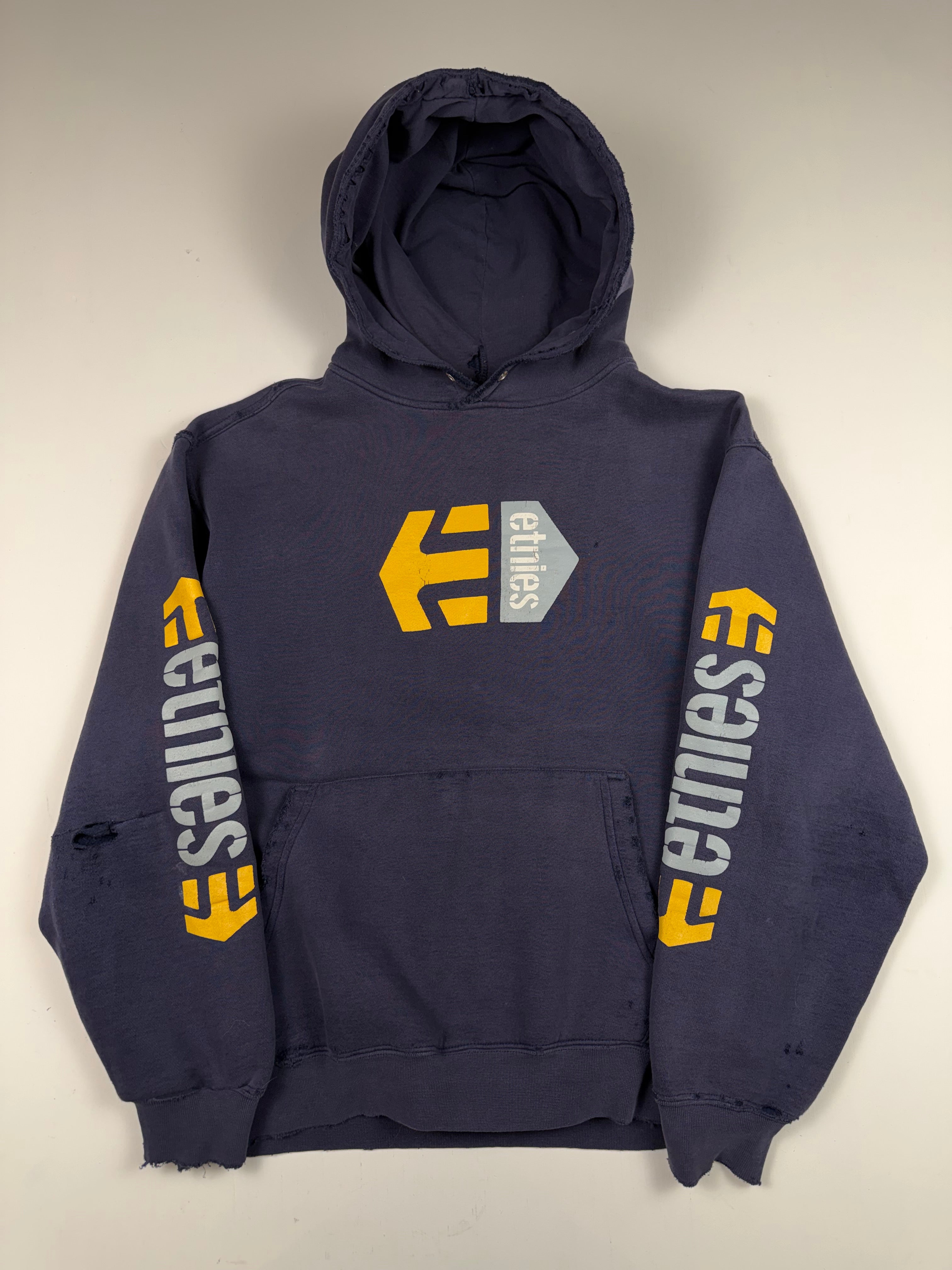 Navy Etnies Distressed Skate Hoodie