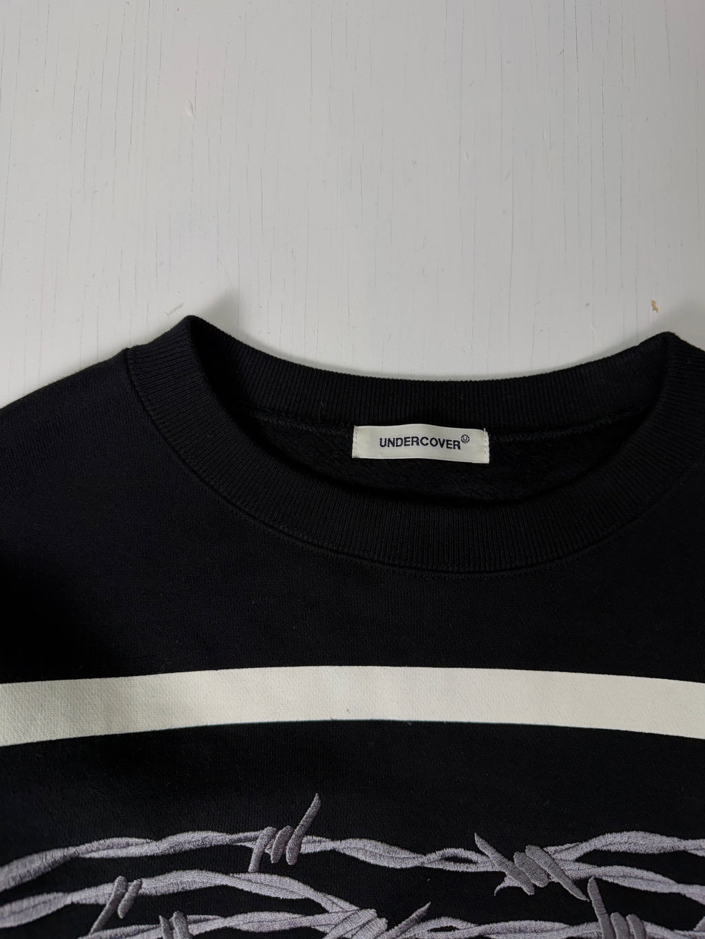 Undercover Barbed Wire Embroidery Crewneck Size 3