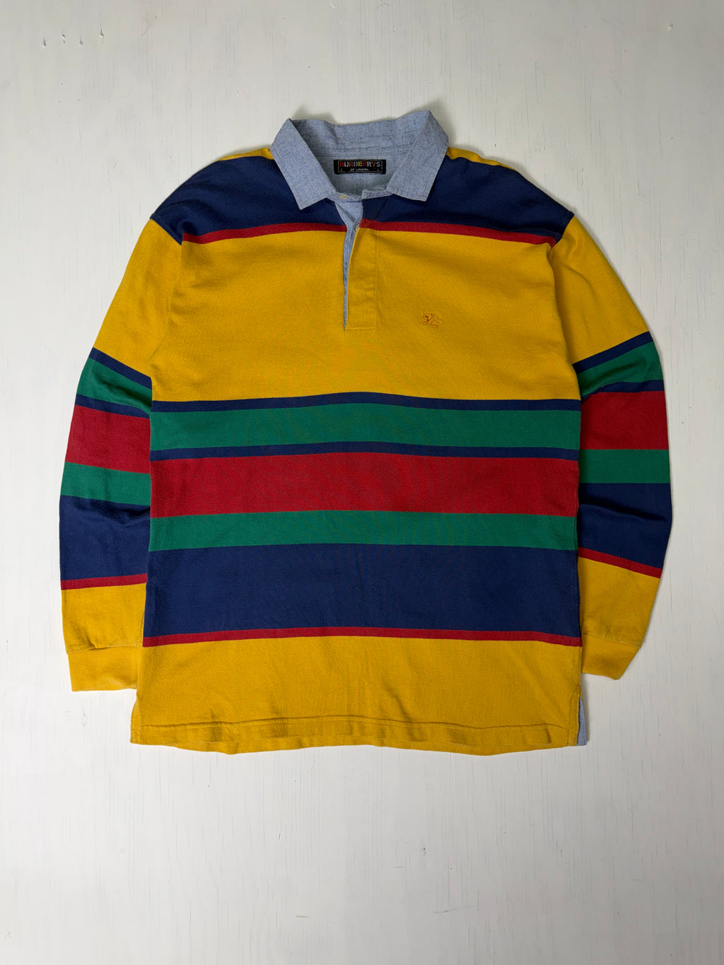 Multi-Color Burberry Rugby Style Polo