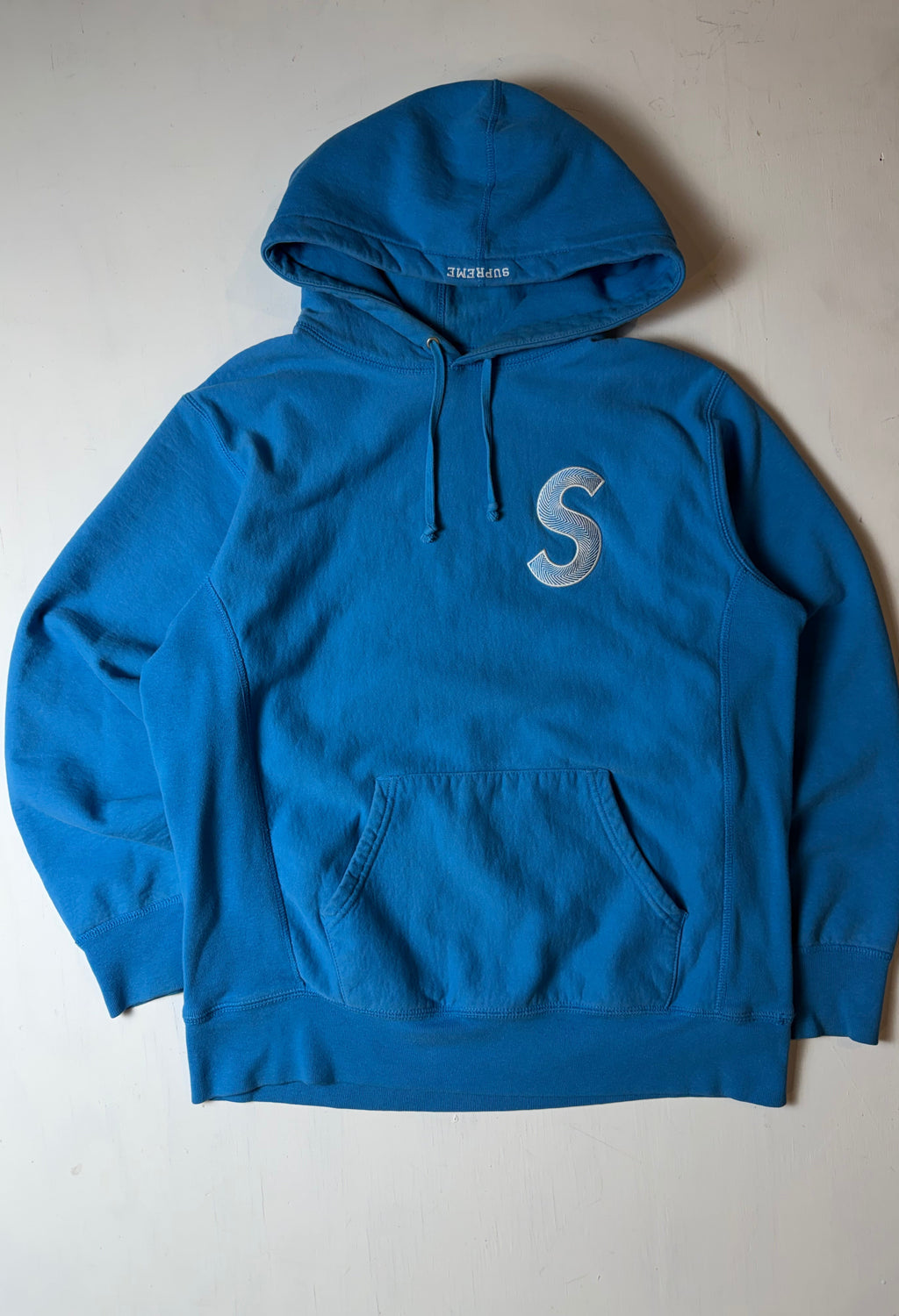 Blue Supreme S Embroidery Hoodie