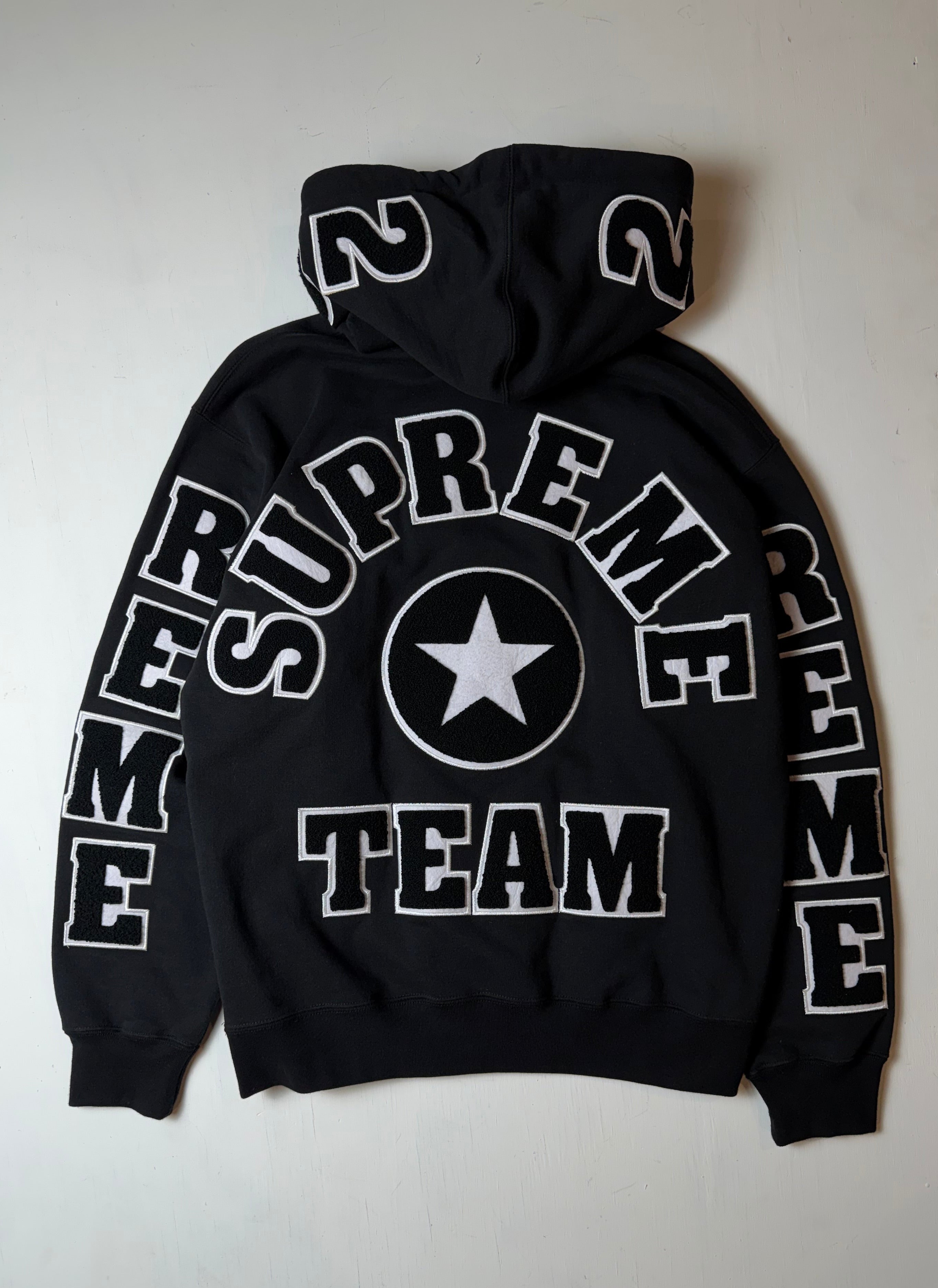 Black Supreme Team Patch Hoodie