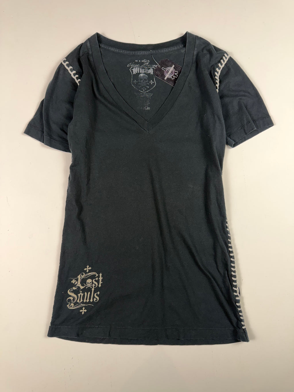 Black Affliction Over Stitch Femme Tee
