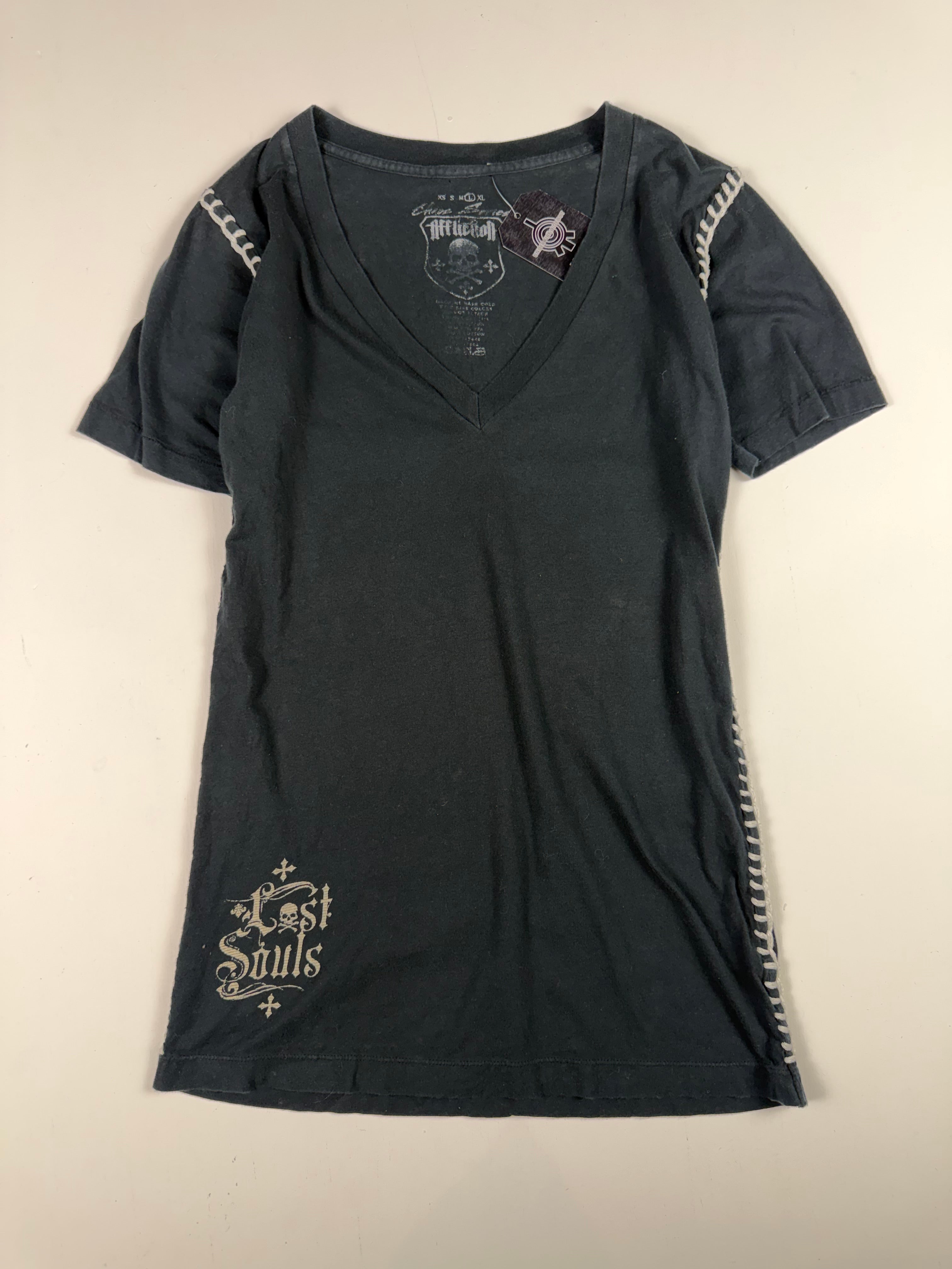 Black Affliction Over Stitch Femme Tee