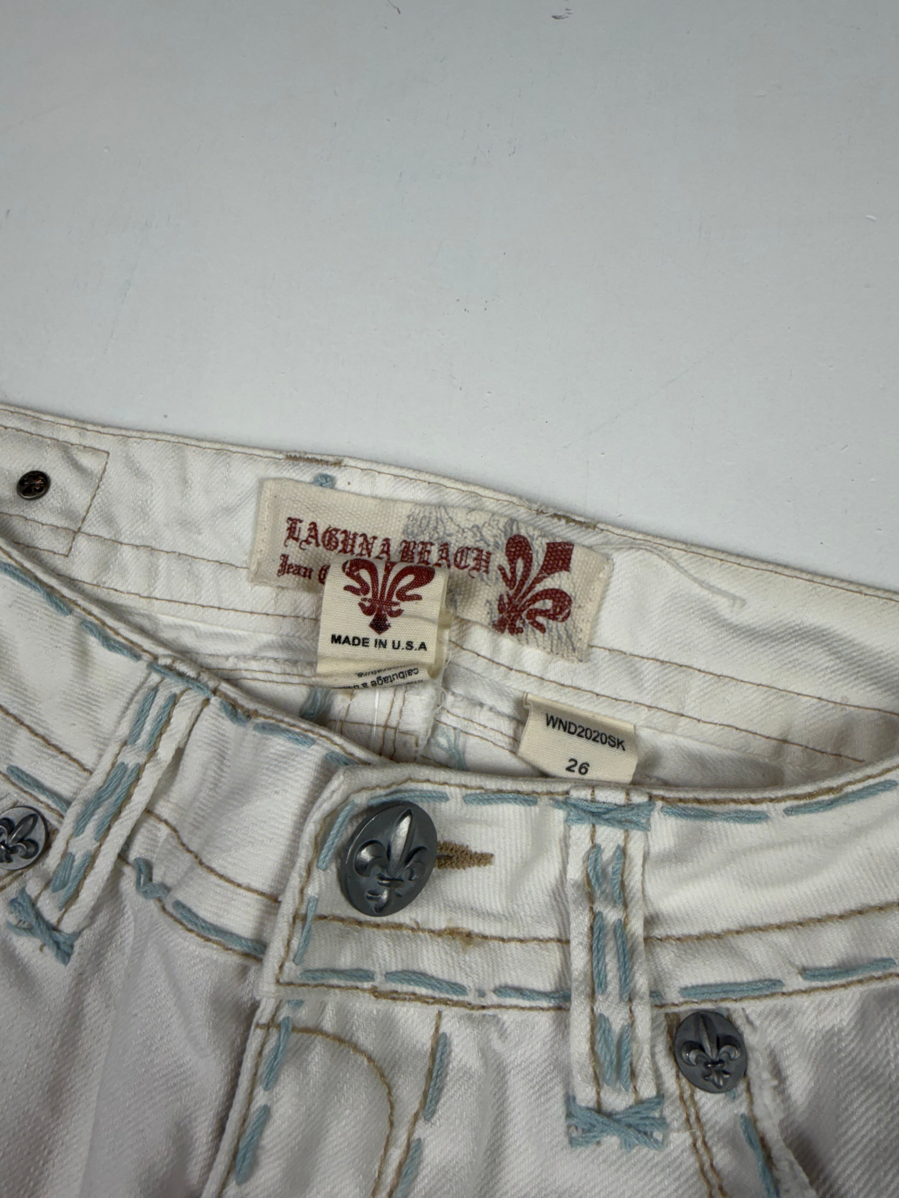 White Y2K Mini Skirt