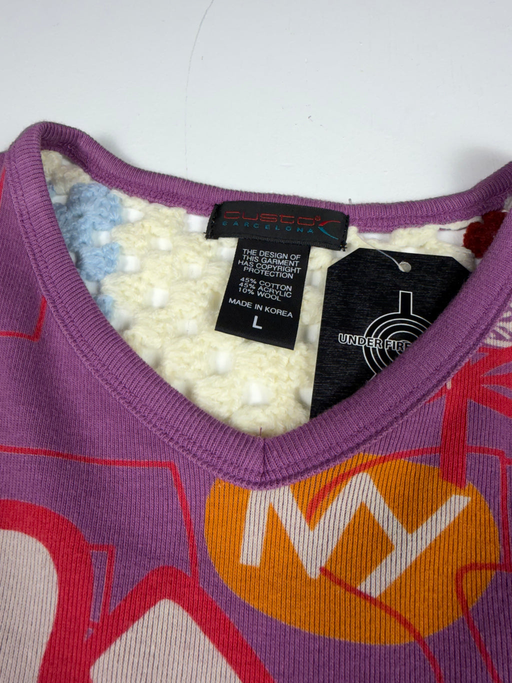 Pink & White Custo Barcelona Femme Longsleeve
