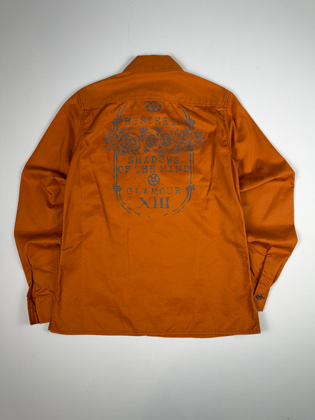 Orange Hysteric Shadows Of The Mind Femme Button Up