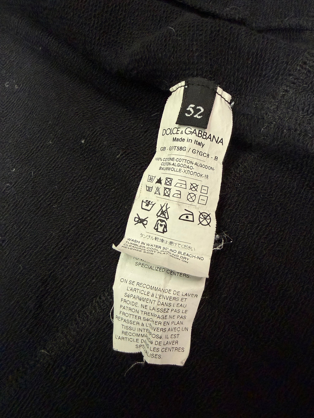 Black Dolce & Gabbana Zip Up Sweater