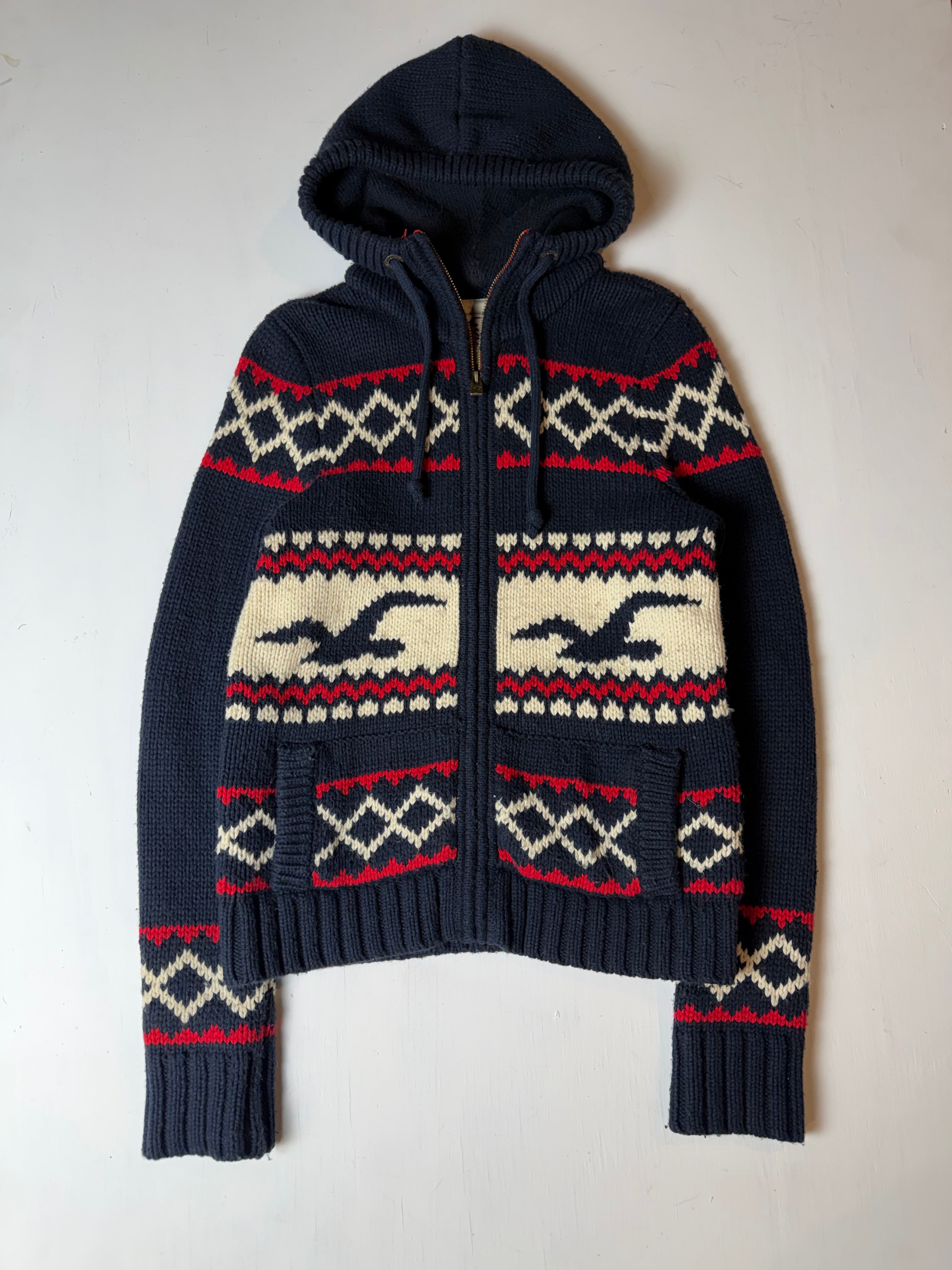 Hollister 2000s Ginza Exclusive Knitted Zip Up Hoodie