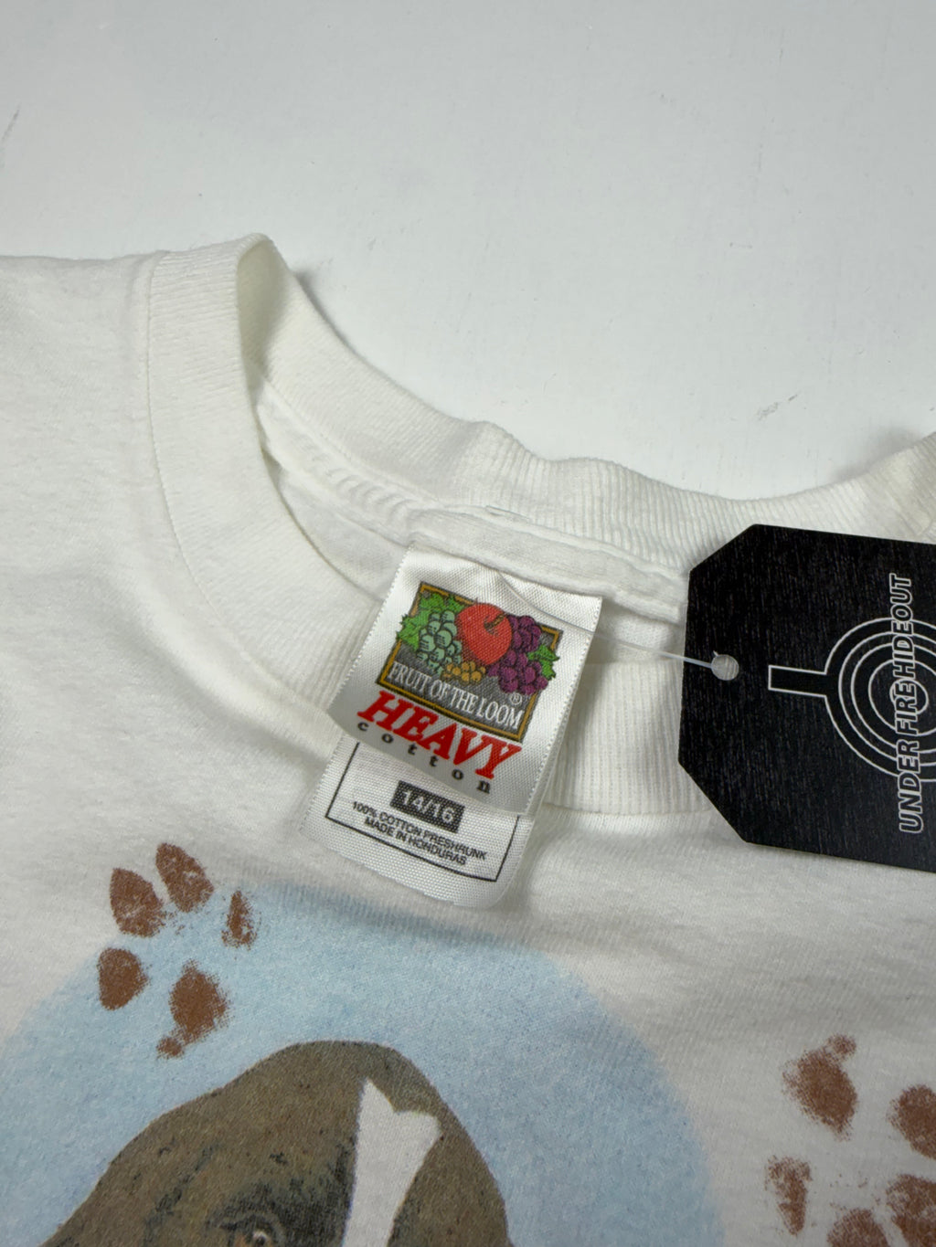 White Dog Paw Print Baby Tee
