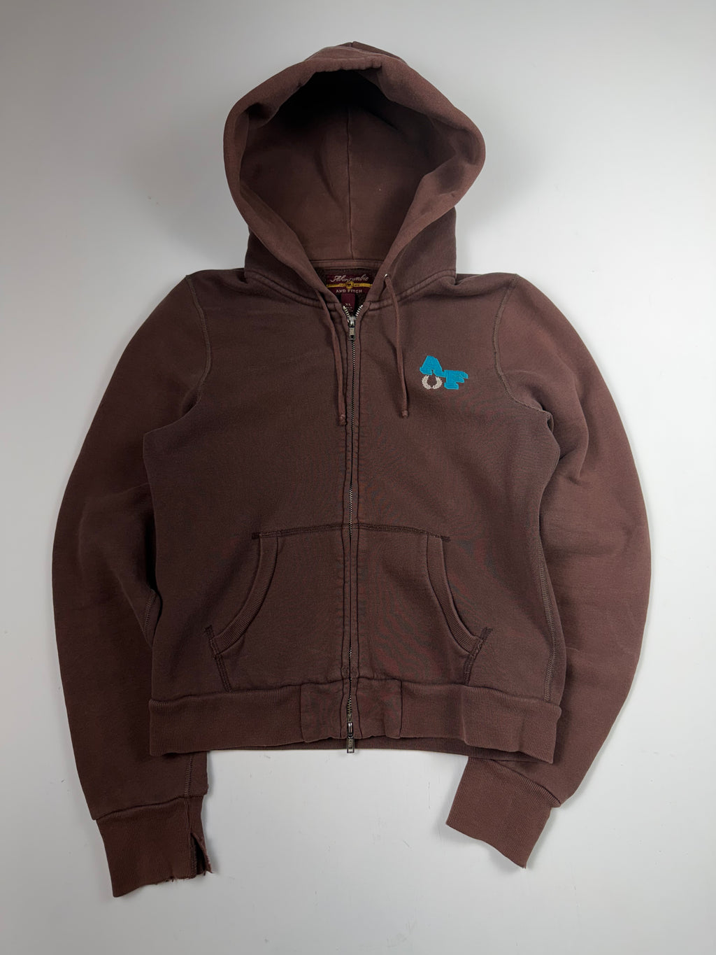 Brown Abercrombie Femme Zip Up Hoodie