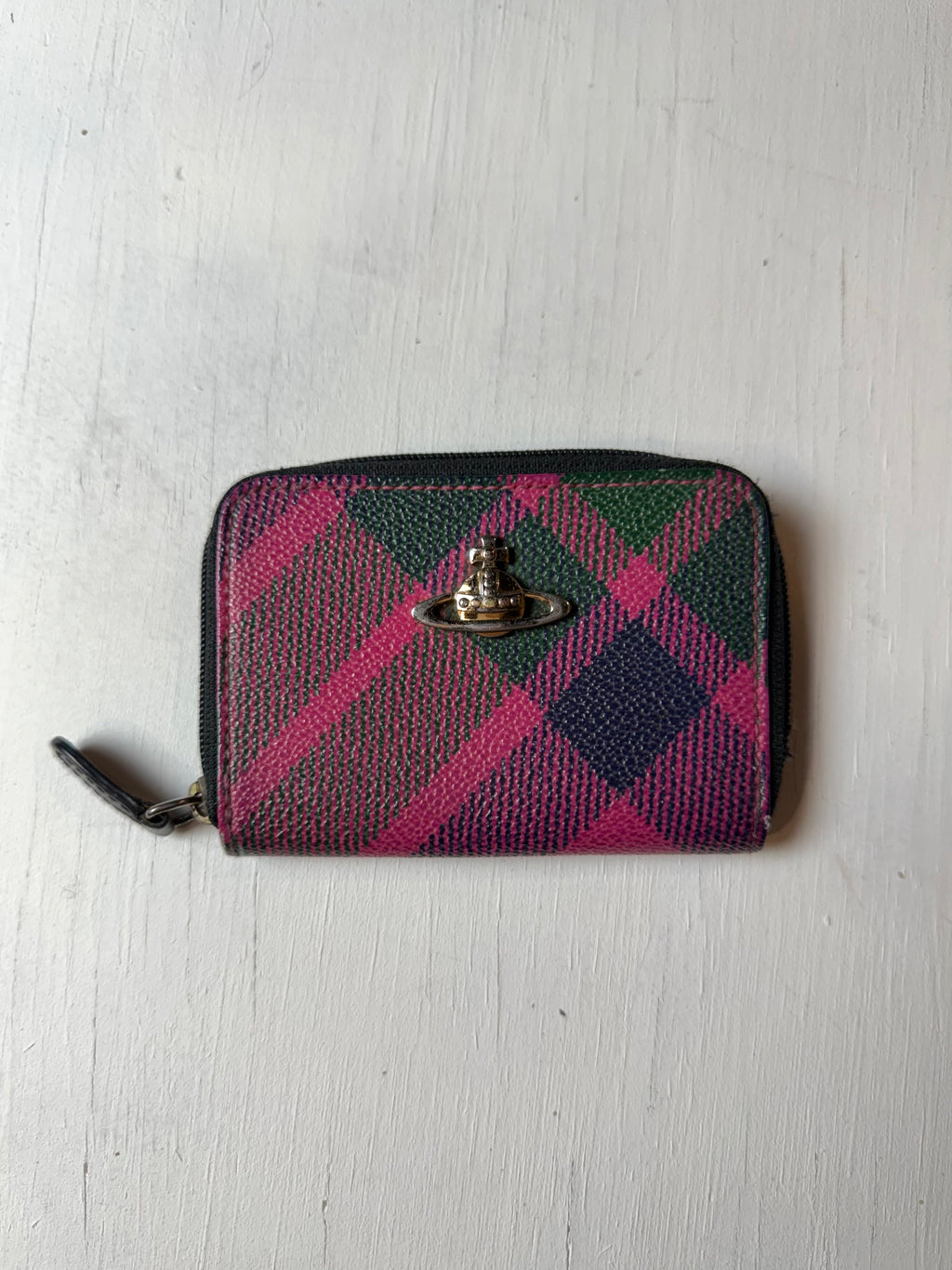 Pink Plaid Vivienne Westwod Coin Wallet