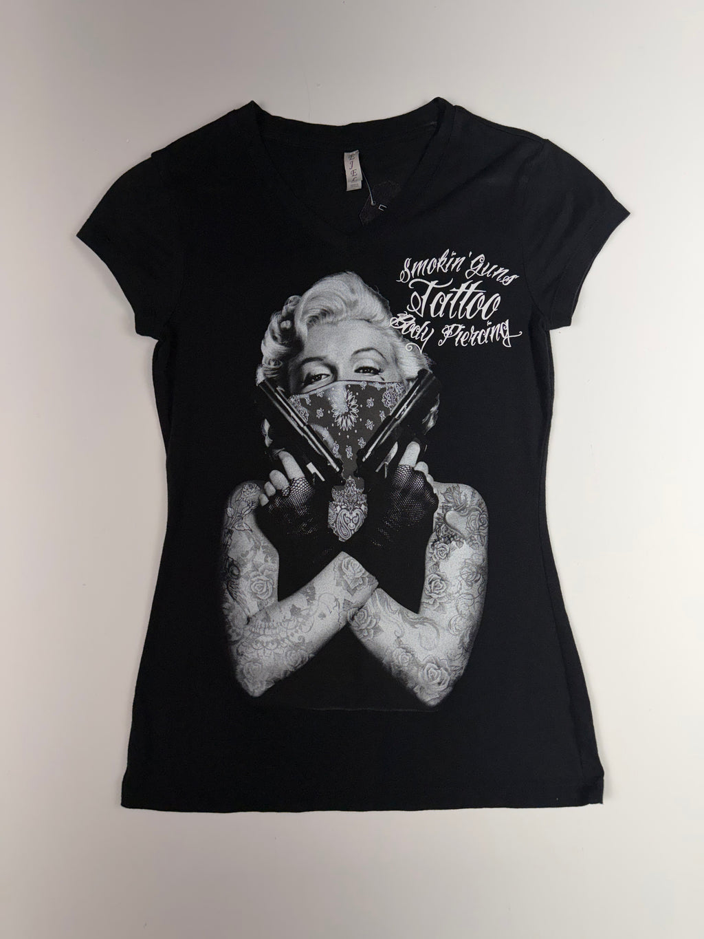 Black  Y2K Marilyn Monroe Femme Top
