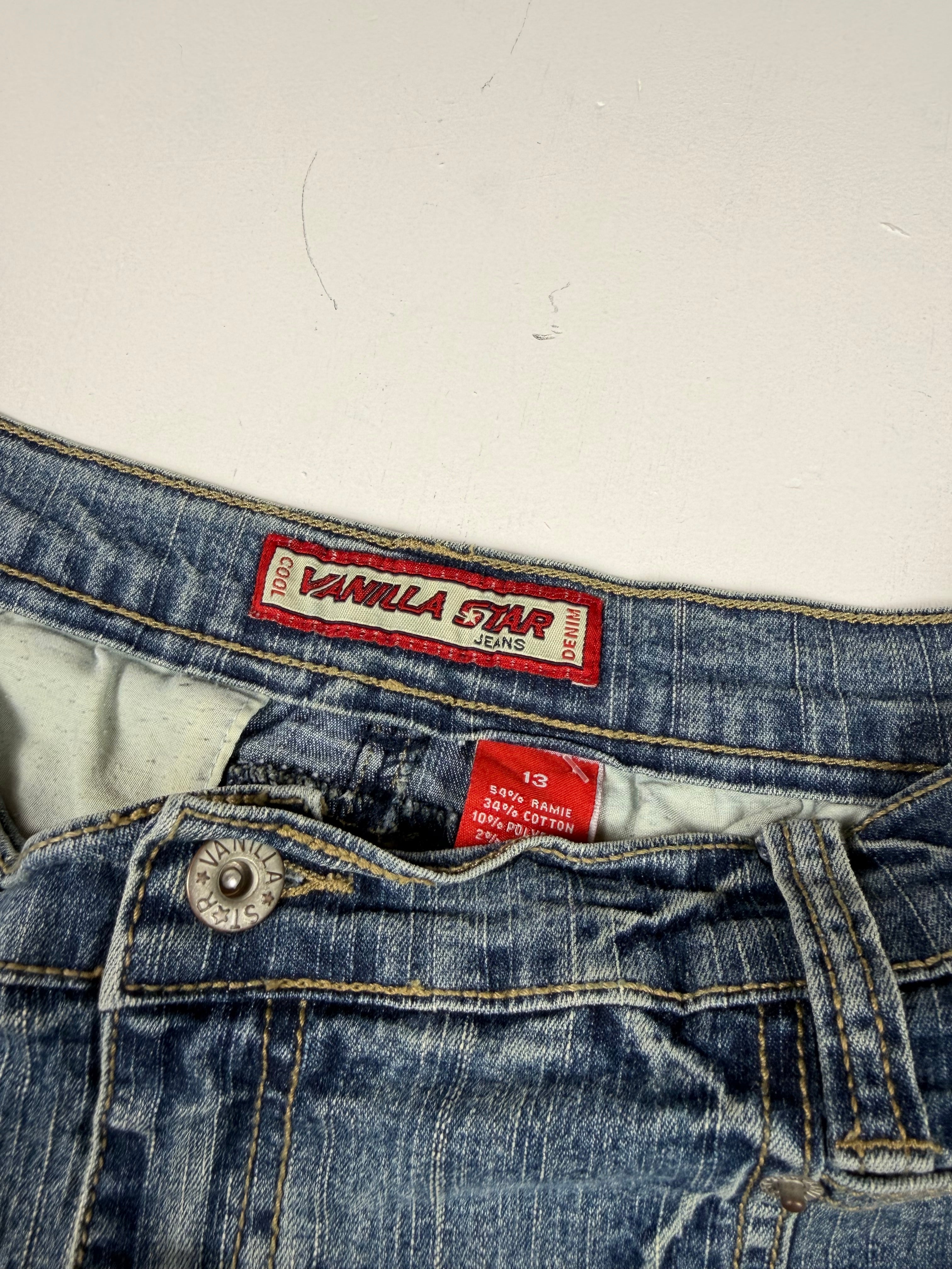 Denim Y2K Vanilla Star Mini Skirt