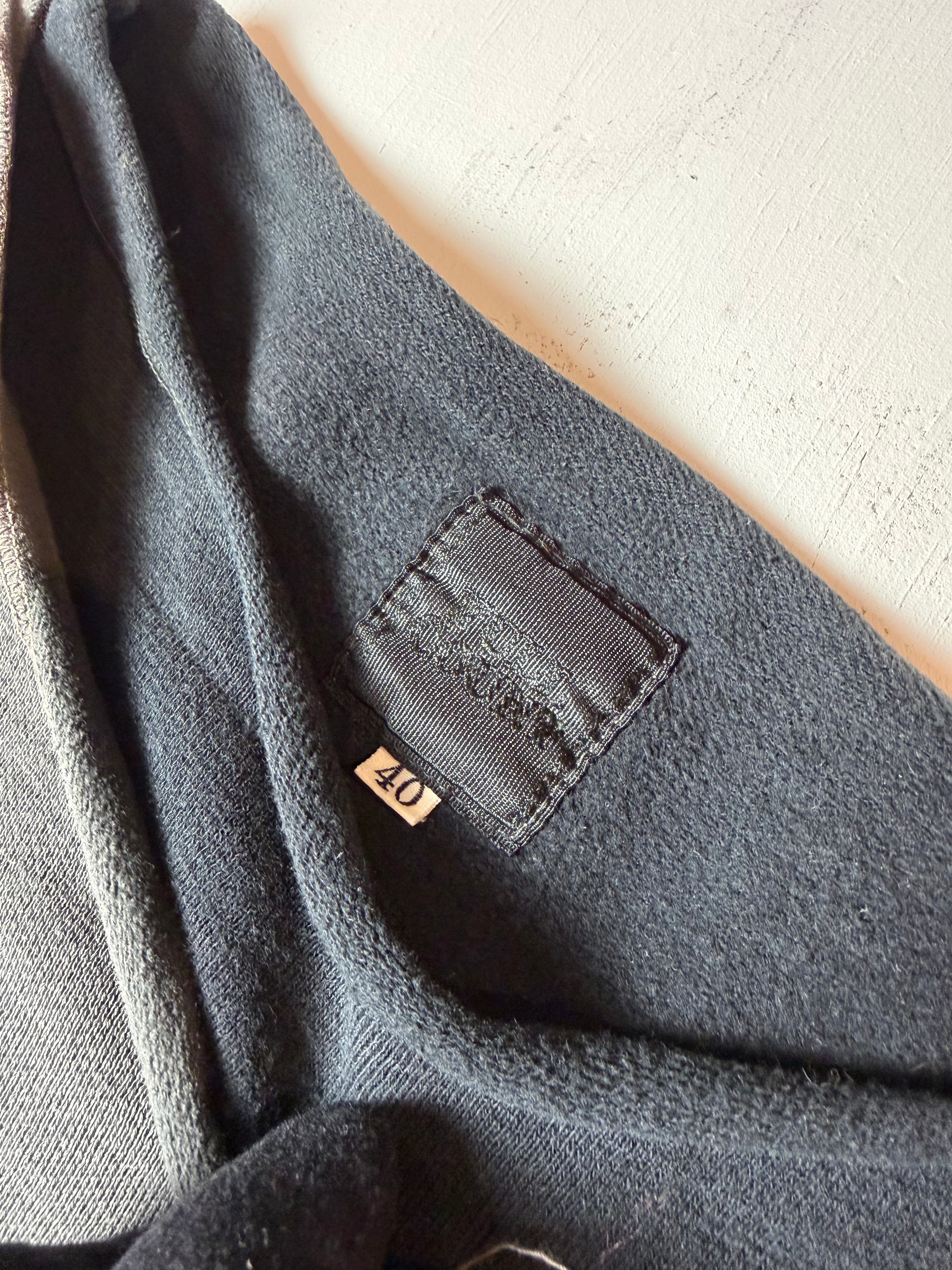 Black/Grey Distressed Japanese Layered Longlseeve