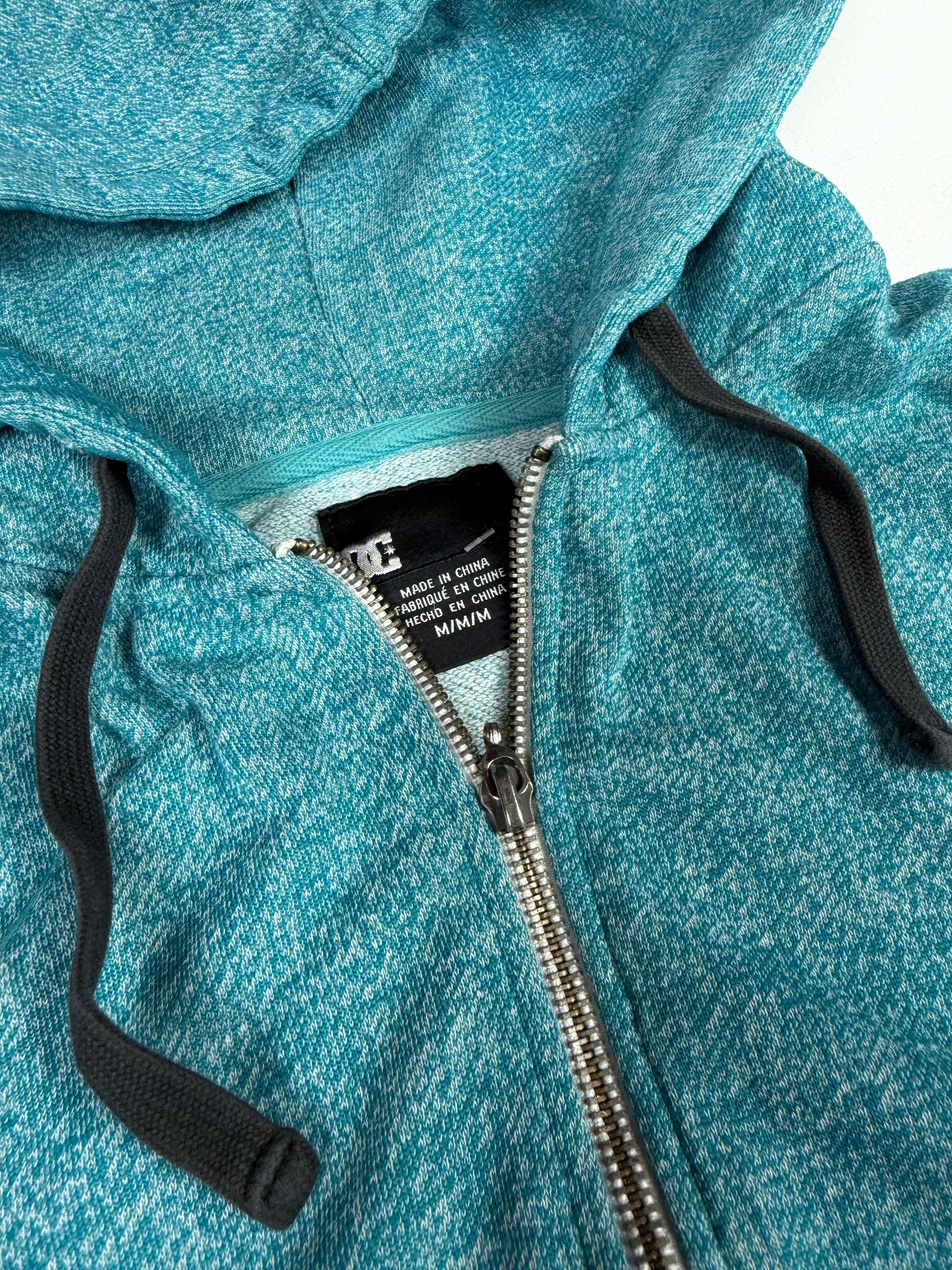 Teal Blue DC Skateboards Zip Up Hoodei